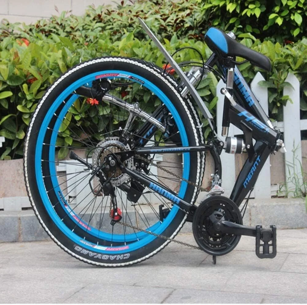 دوچرخه تاشو بزرگسالان با طراحی ساده و مدرن، ترمز دیسکی دوبل، دوچرخه کوهستانی تاشو با فنربندی دوگانه، دوچرخه مسافرتی قابل حمل (رنگ: مشکی، سایز: 2627 دنده) دوچرخه تاشو بزرگسالان با طراحی ساده و مدرن، ترمز دیسکی دوبل، دوچرخه کوهستانی تاشو با فنربندی دوگانه، دوچرخه مسافرتی قابل حمل (رنگ: مشکی، سایز: 2627 دنده)