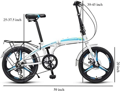 دوچرخه تاشو شهری با طراحی ساده و مدرن، مناسب بزرگسالان، سایز 20، ساخته شده از فولاد کربنی با مقاومت بالا، دارای ترکبند عقب و ترمز دیسکی دوبل (رنگ: آبی) دوچرخه تاشو شهری با طراحی ساده و مدرن، مناسب بزرگسالان، سایز 20، ساخته شده از فولاد کربنی با مقاومت بالا، دارای ترکبند عقب و ترمز دیسکی دوبل (رنگ: آبی)