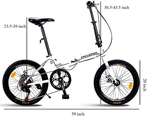 دوچرخه تاشو بزرگسالان با طراحی ساده، 20 اینچ، 7 دنده، ترمز دیسکی، مینی تاشو، فولاد کربنی سبک وزن، قاب تقویت شده قابل حمل، دوچرخه رفت و آمد قرمز (رنگ: سفید) دوچرخه تاشو بزرگسالان با طراحی ساده، 20 اینچ، 7 دنده، ترمز دیسکی، مینی تاشو، فولاد کربنی سبک وزن، قاب تقویت شده قابل حمل، دوچرخه رفت و آمد قرمز (رنگ: سفید)
