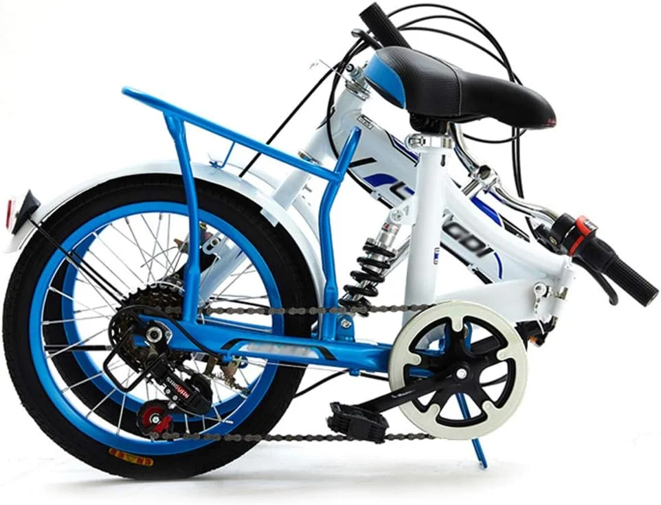 دوچرخه تاشو 20 اینچی 6 سرعته با طراحی ساده و مد روز، دوچرخه تاشو سبک وزن دانشجویی مناسب آقایان و بانوان، دارای سیستم کمک فنر