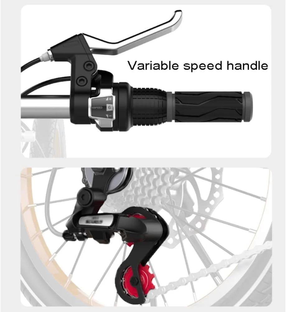 دوچرخه تاشو 20 اینچی تک سرعته با فریم فولادی تاشو و رکاب پایین، دارای گلگیر و زین راحت، مناسب برای تردد شهری، سفید