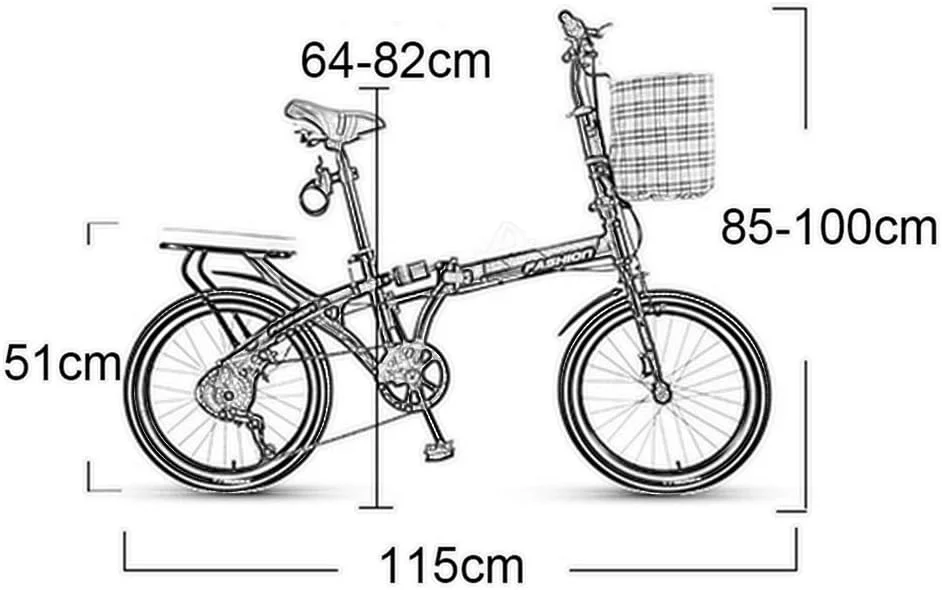 دوچرخه تاشو 20 اینچی ساده و شیک مناسب کار، بزرگسال، فوق سبک، تک سرعته، قابل حمل، کوچک، دانشجویی، مردانه، دوچرخه تاشو