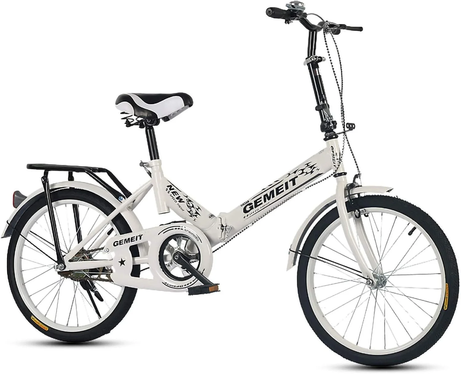 دوچرخه تاشو شهری ساده و شیک ۱۶/۲۰ اینچی مناسب بزرگسالان، آقایان و بانوان، دوچرخه مینی تاشو جمع و جور، سبک وزن با فریم تاشو فولاد کربنی برای کودکان، پسران و دختران بزرگسال - مدل A ۱۶ اینچ