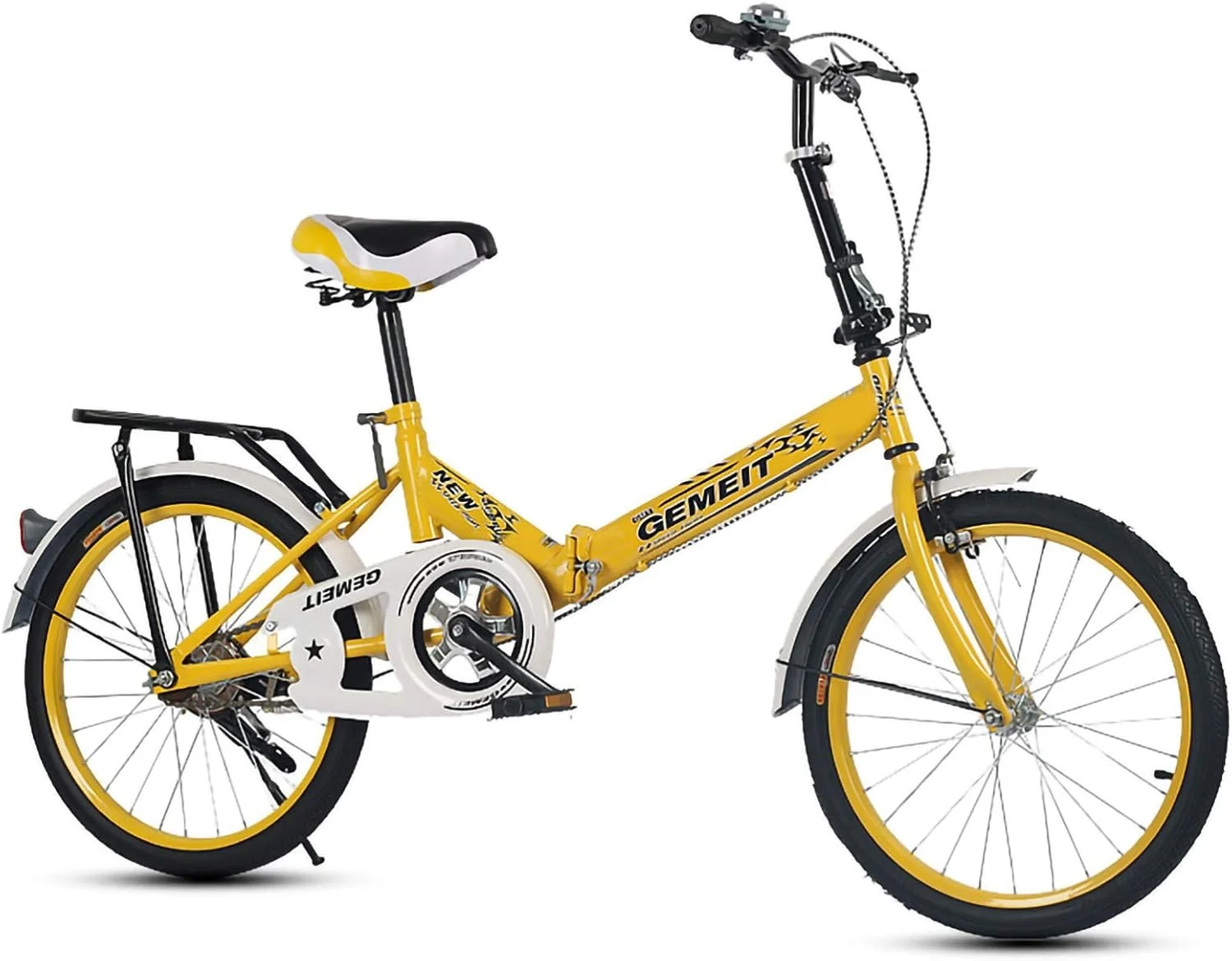 دوچرخه تاشو شهری ساده و شیک 16/20 اینچی مناسب بزرگسالان، آقایان و بانوان، دوچرخه مینی تاشو جمع و جور، سبک وزن با فریم تاشو فولاد کربنی برای کودکان، پسران و دختران، مدل E 16 اینچ