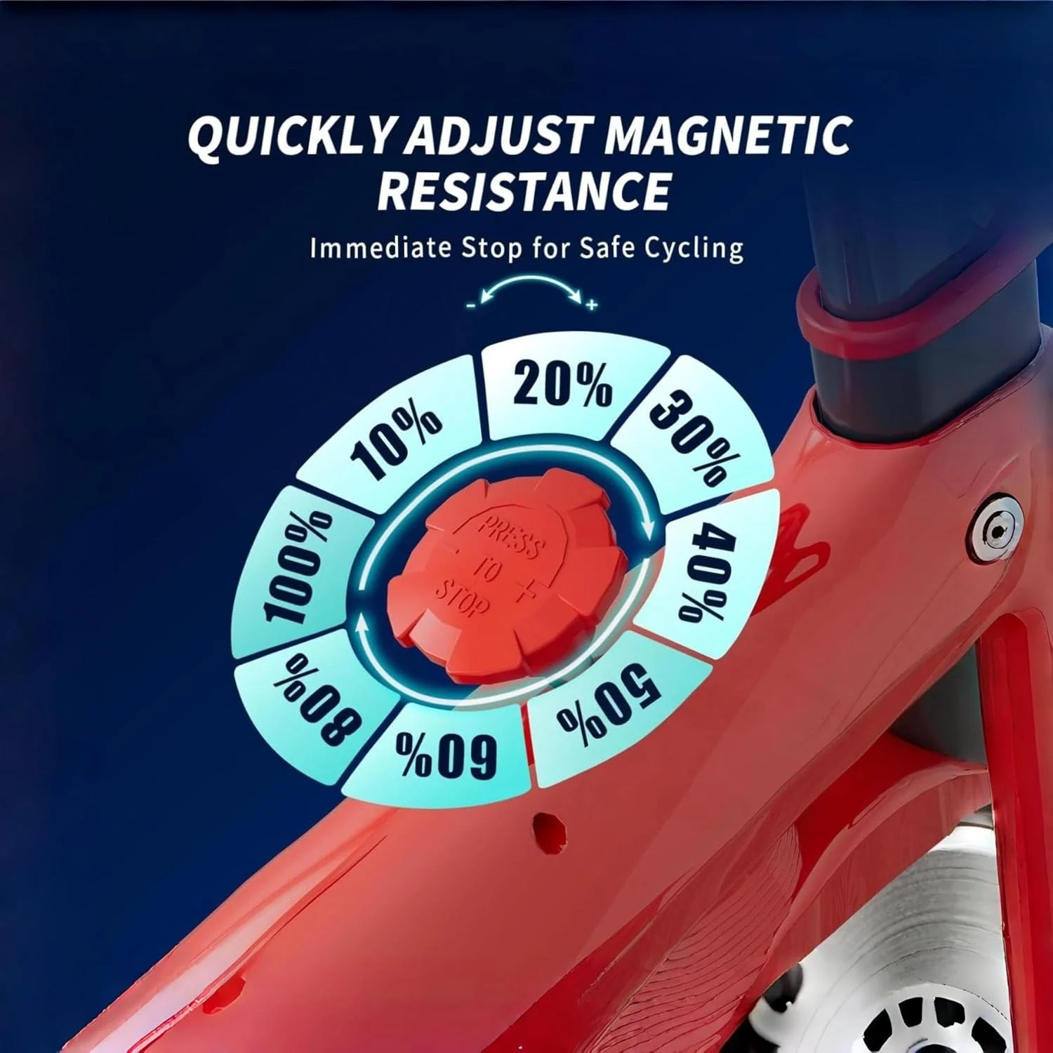 دوچرخه ثابت ورزشی خانگی، دوچرخه ثابت داخل سالن با پایه نگهدارنده تلفن هوشمند و نمایشگر ضربان نبض دیجیتال، دوچرخه ورزشی تاشو حرفه ای