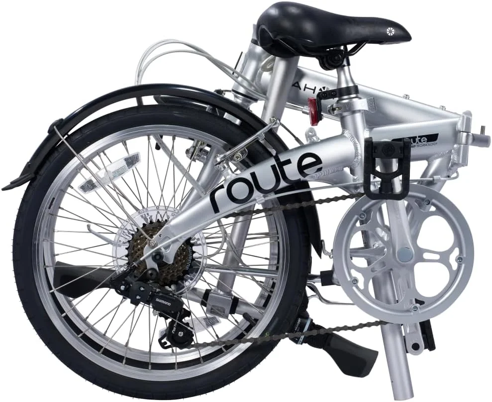 دوچرخه تاشو داهون مدل Route سایز 20 اینچ مناسب بزرگسالان، 7 دنده Shimano، بدنه آلومینیومی با ترمز V دوچرخه تاشو داهون مدل Route سایز 20 اینچ مناسب بزرگسالان، 7 دنده Shimano، بدنه آلومینیومی با ترمز V