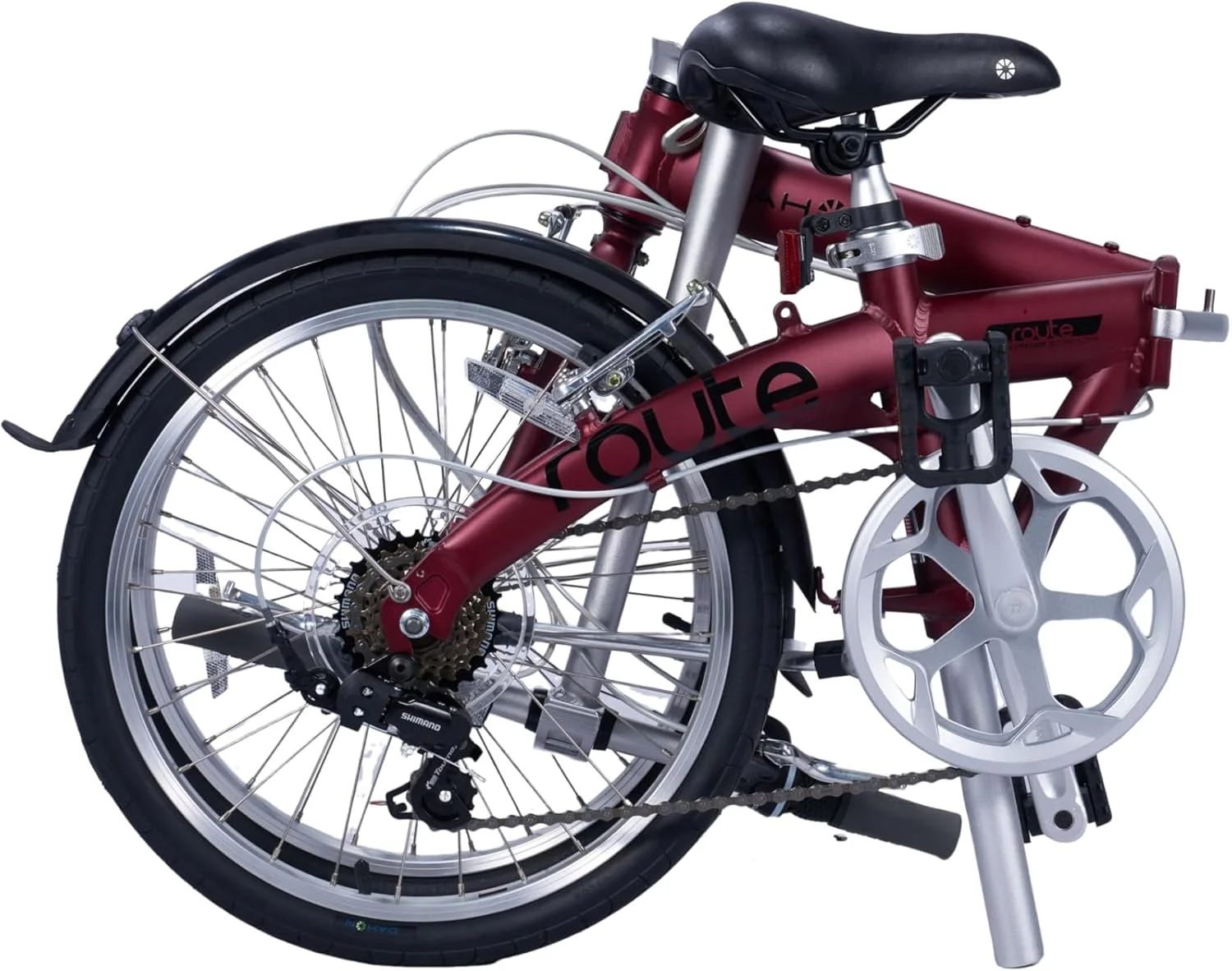 دوچرخه تاشو داهون روت بزرگسال سایز 20 اینچ با 7 دنده، فریم آلومینیومی سبک، دوچرخه شهری تاشو برای رفت و آمد و مسافرت