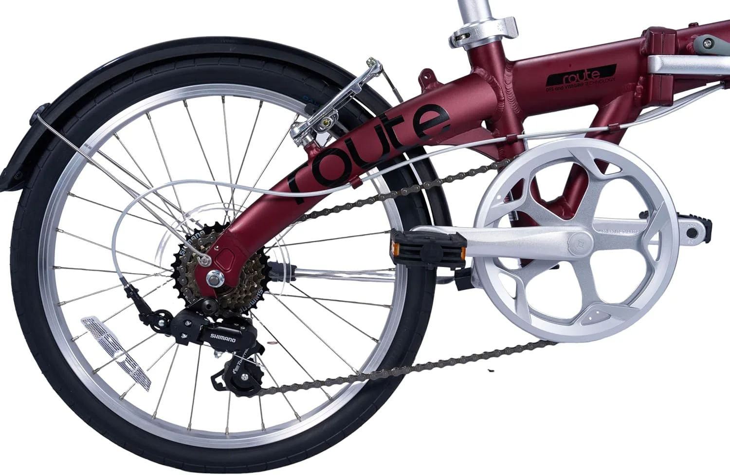 دوچرخه تاشو داهون روت بزرگسال سایز 20 اینچ با 7 دنده، فریم آلومینیومی سبک، دوچرخه شهری تاشو برای رفت و آمد و مسافرت