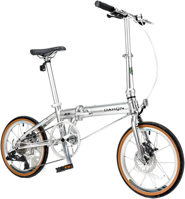 دوچرخه تاشو 16 اینچی داهون K9، نقره ای، دوچرخه رفت و آمد شهری جمع و جور