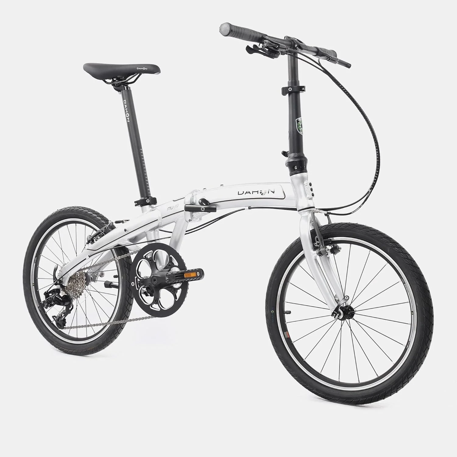 دوچرخه تاشو داهون MU D9، سایز 20 اینچ، نقره ای