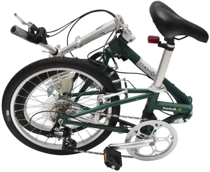 دوچرخه تاشو داهون Boardwalk D8، چرخ 20 اینچی، سبز، دوچرخه رفت و آمد شهری جمع و جور