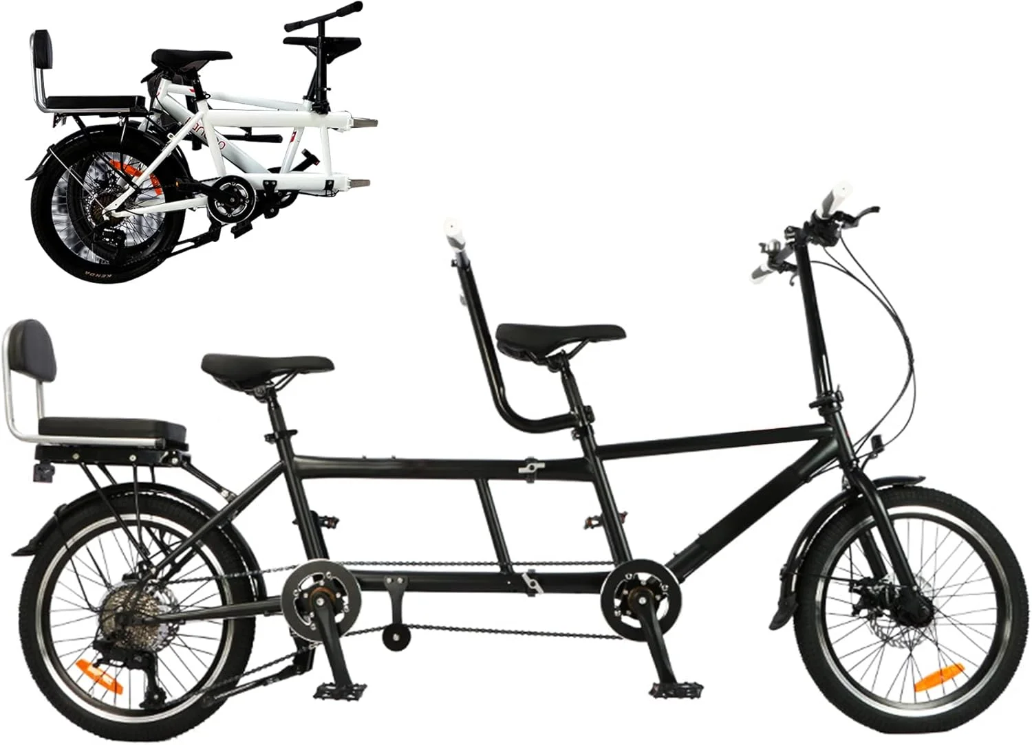 دوچرخه تاندم شهری تاشو، دوچرخه سواری با سرعت متغیر 7 سرعته ترمز دیسکی تاشو رنگ های متنوع چرخ های 20 اینچی برای دانشجویان و کارمندان اداری