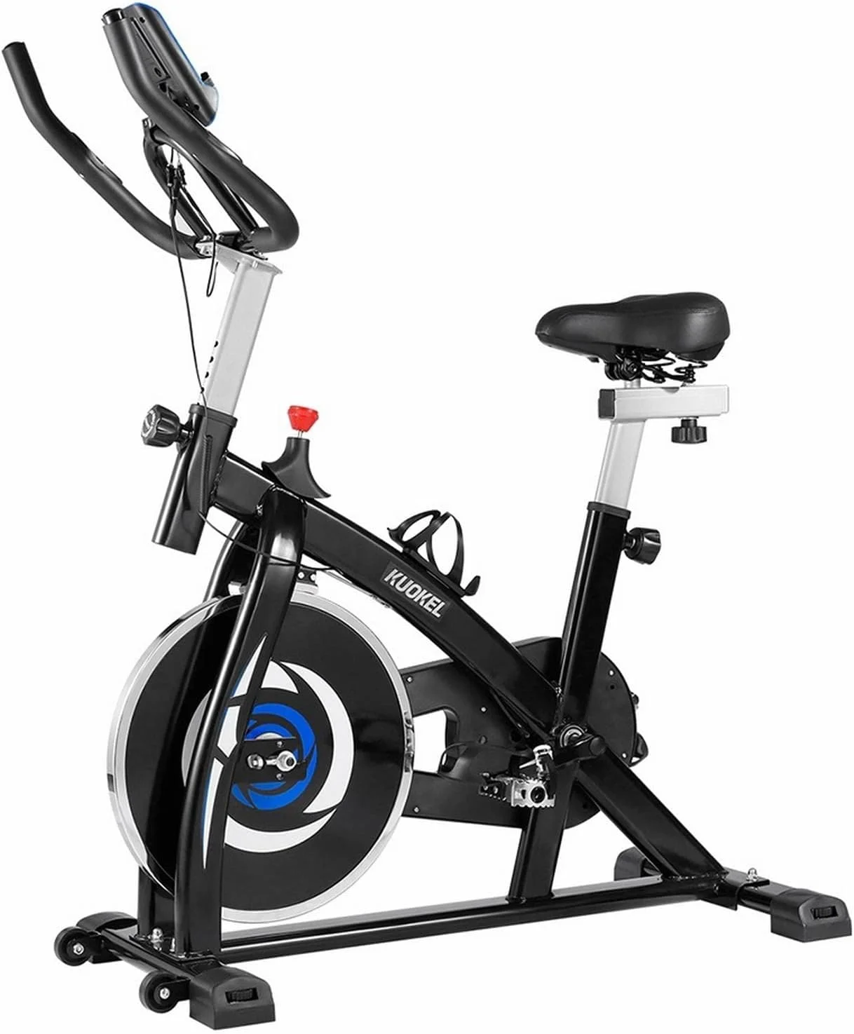 دوچرخه ثابت غزل، دوچرخه ورزشی با تسمه و قابلیت تنظیم، مناسب ورزش در خانه با صفحه نمایش دیجیتال