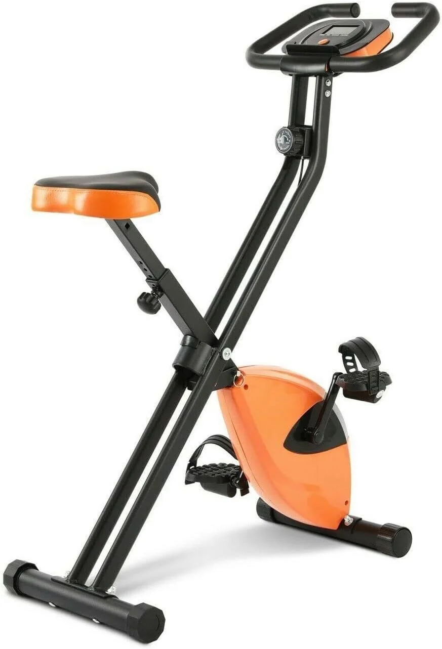 دوچرخه ثابت تاشو، دوچرخه ورزشی افقی با کشش مغناطیسی، مناسب برای تمرین و رکاب زنی در خانه و باشگاه