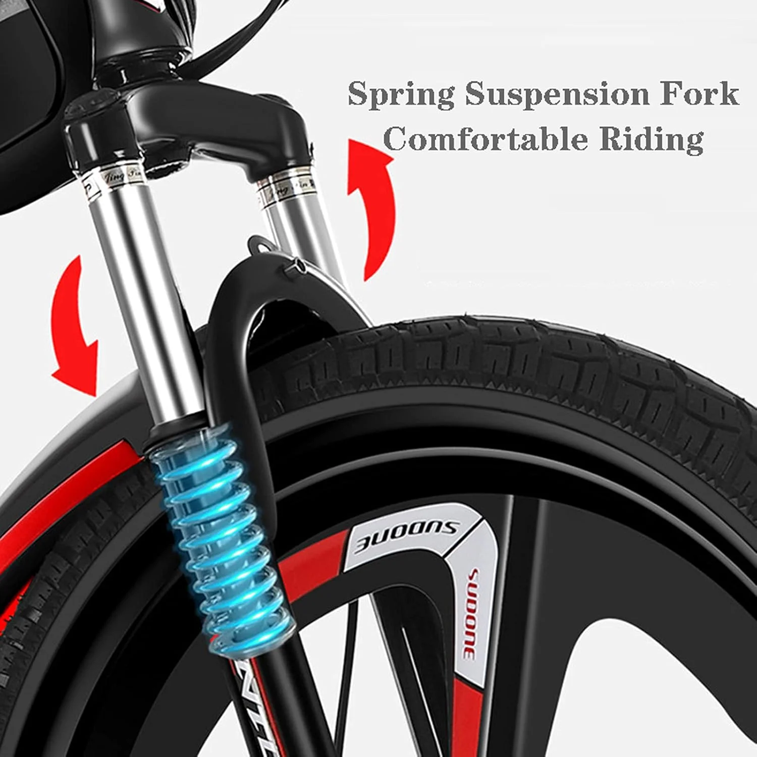 دوچرخه کوهستانی تاشو با ترمز دیسکی دوبل و سیستم تعلیق عقب ضد لغزش مناسب بزرگسالان، دانشجویان و ورزش های فضای باز در سایزهای 20/22/24 اینچ