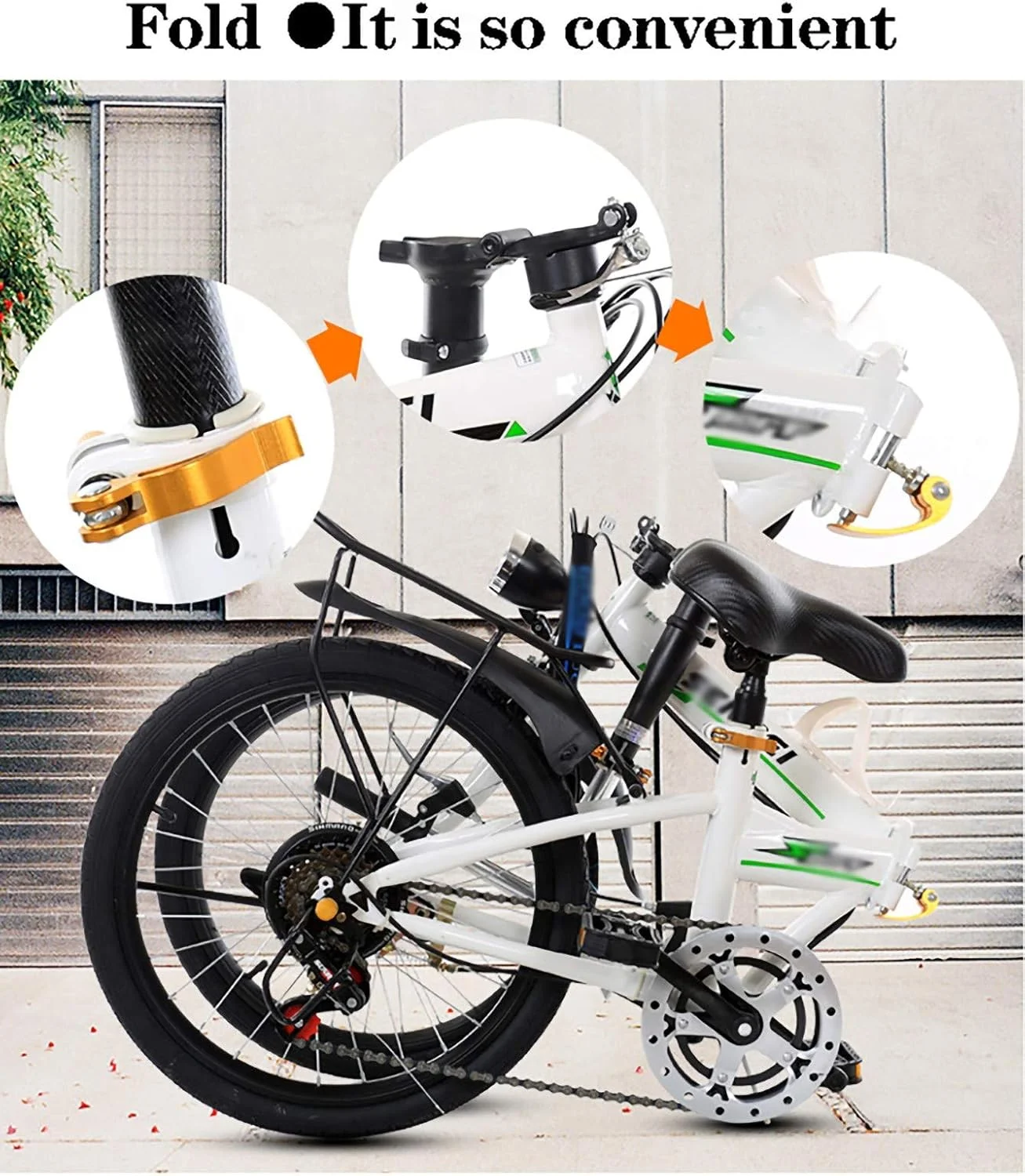 دوچرخه تاشو شهری سایز ۲۰ اینچ، دنده متغیر، مناسب آقایان و بانوان، تاشو سریع و سبک، مناسب دانشجویان