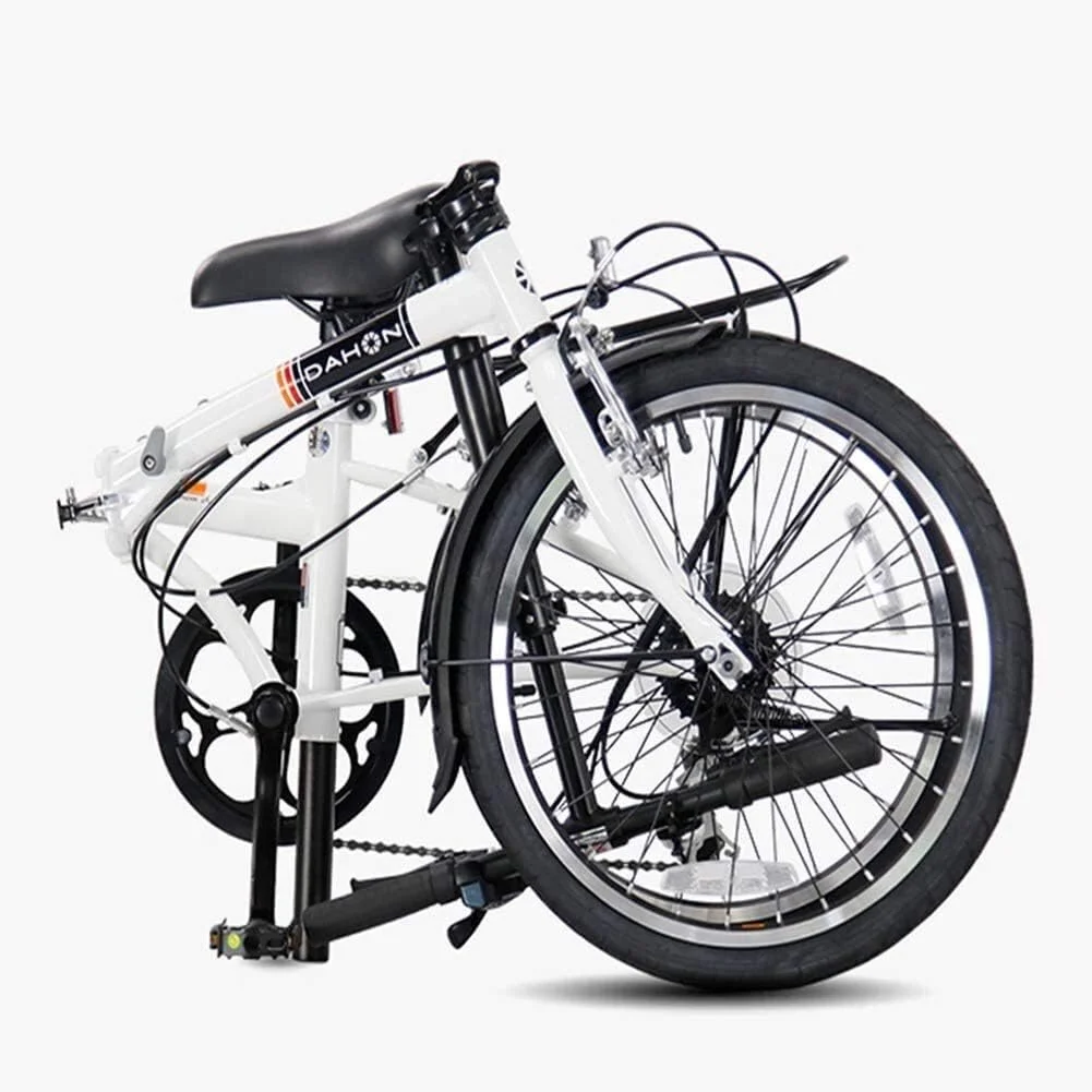 دوچرخه تاشو 20 اینچی بزرگسالان، 6 سرعته، سبک وزن، با فریم فولادی کربنی، دوچرخه شهری تاشو با قفسه حمل بار عقب دوچرخه تاشو 20 اینچی بزرگسالان، 6 سرعته، سبک وزن، با فریم فولادی کربنی، دوچرخه شهری تاشو با قفسه حمل بار عقب