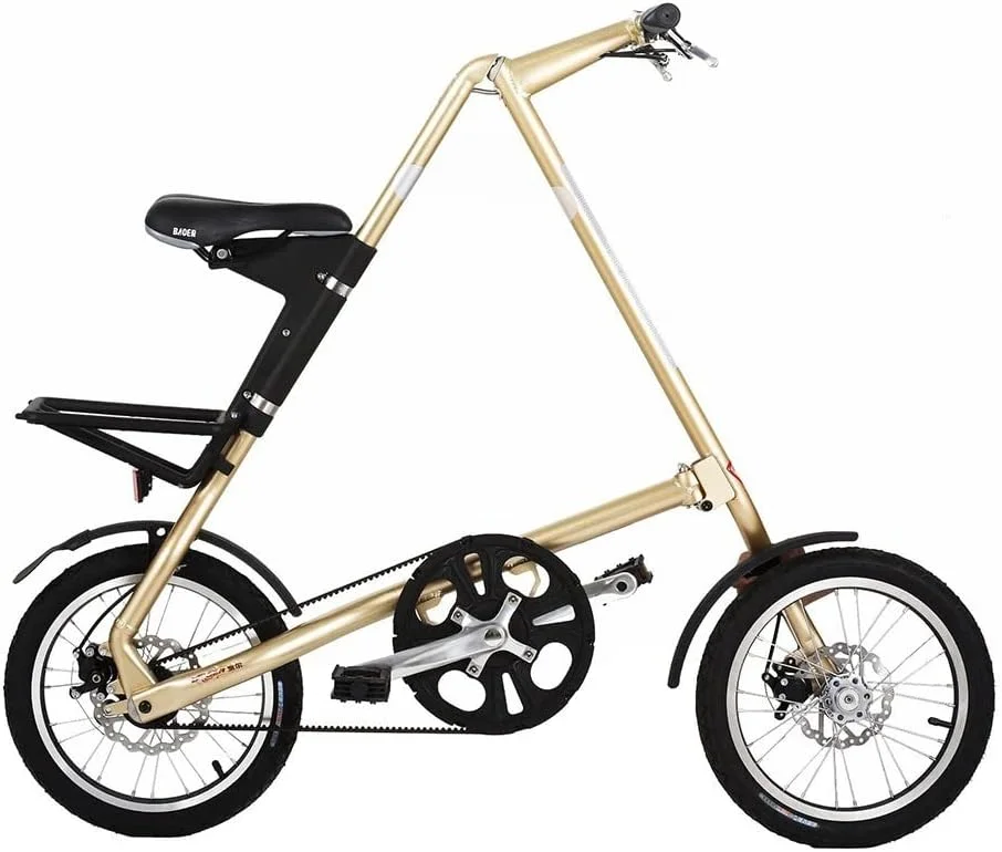 دوچرخه تاشو کوچک و سبک 16 اینچی، راحت و قابل تنظیم، مناسب دانشجویان، با فریم آلومینیومی، مناسب سفر و فضای باز، سفید 16 اینچ