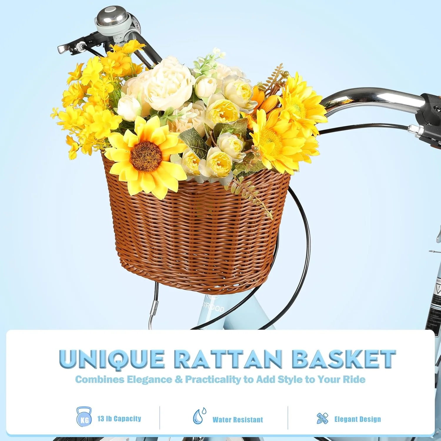 دوچرخه تاشو 26 اینچی، دوچرخه کروز تاشو 7 سرعته با صندلی قابل تنظیم، دوچرخه تاشو زنانه با لاستیک های سبک وزن و ضد لغزش و ترمزهای V برای بانوان