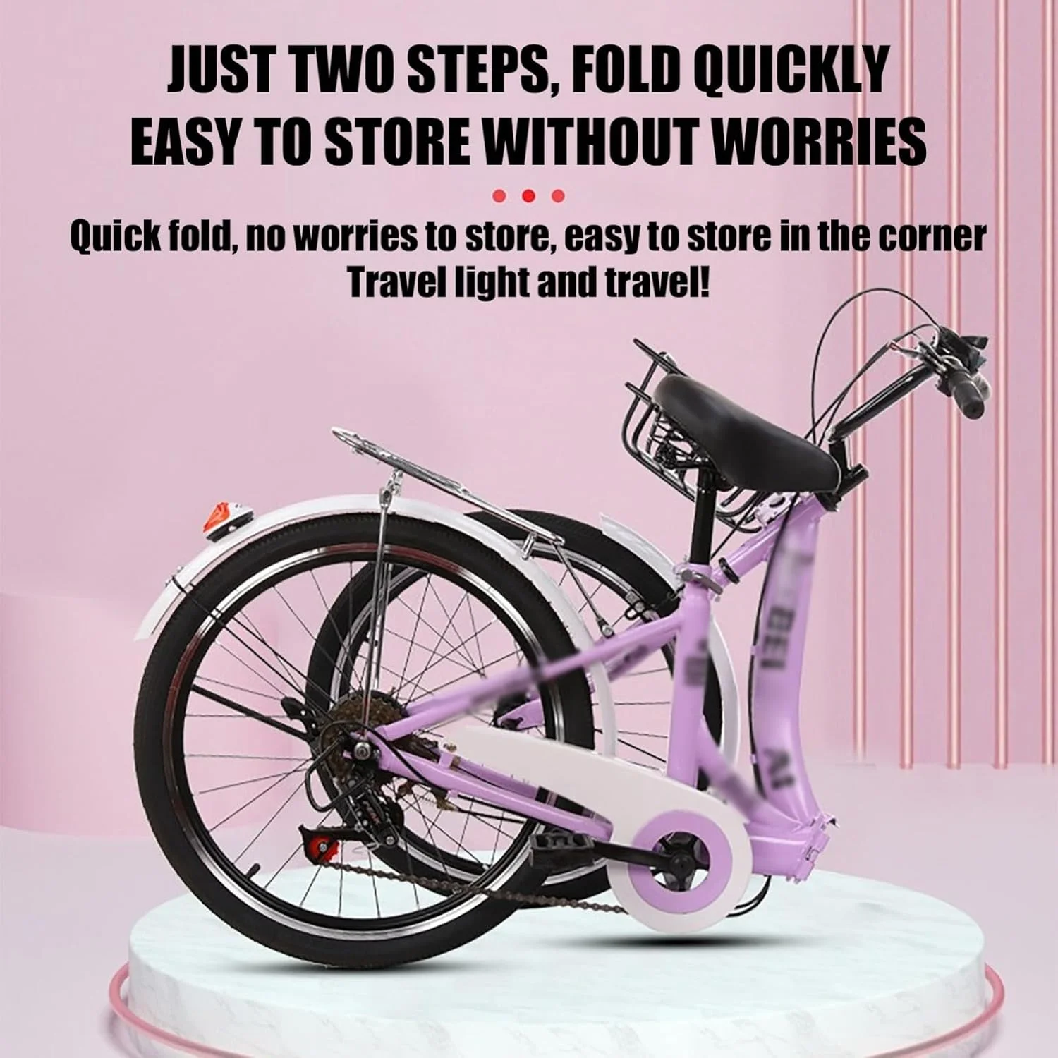 دوچرخه تاشو سایزهای ۲۰، ۲۲، ۲۴ و ۲۶ اینچ - دوچرخه با ۲۱ دنده، فریم فولادی کربنی، دوچرخه تاشو برای رفت و آمد شهری، دوچرخه تاشو با نشیمن نرم