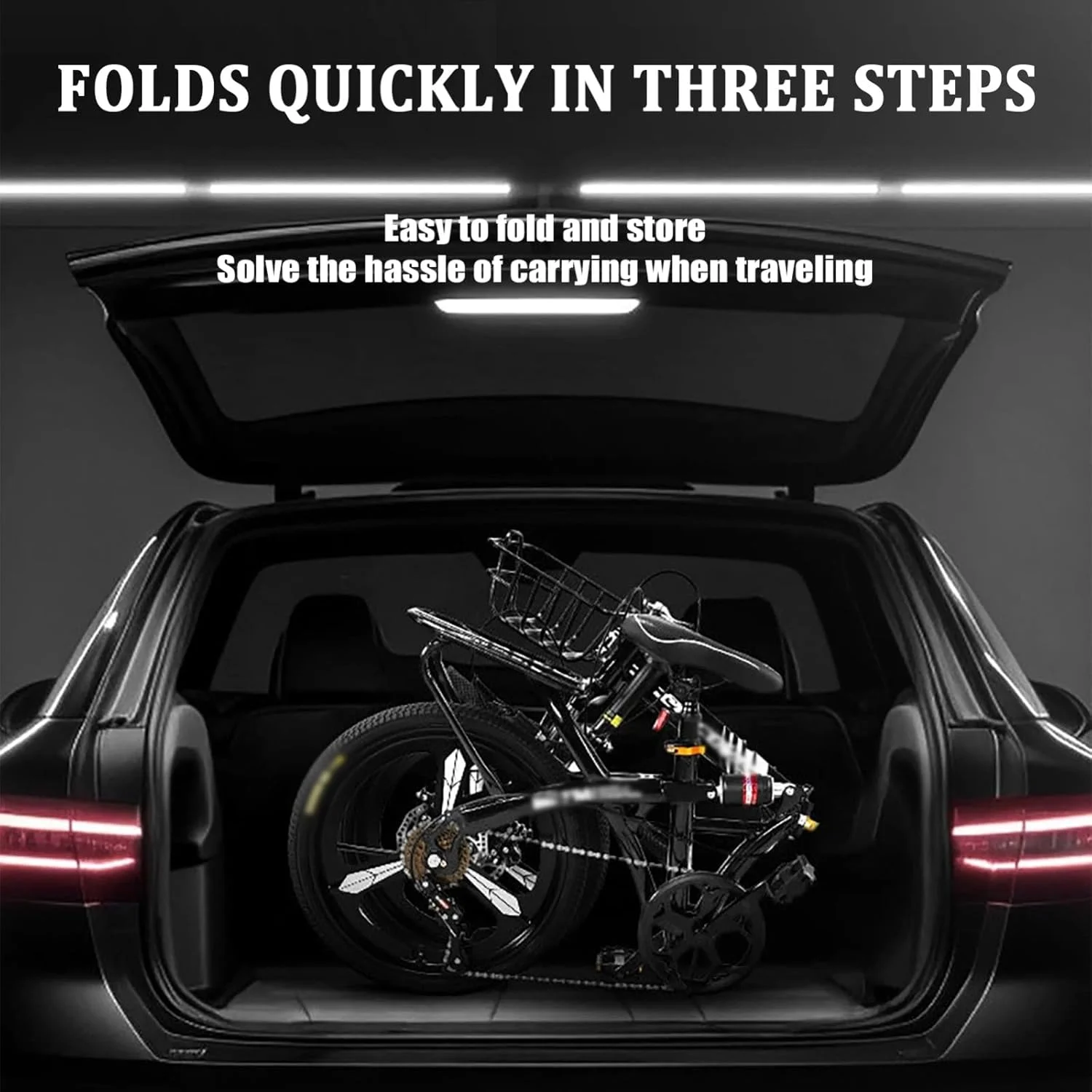 دوچرخه تاشو 20 و 22 اینچی - دوچرخه تاشو بزرگسالان با 7 دنده، فریم فولادی کربنی، چرخ یکپارچه، دوچرخه تاشو برای رفت و آمد شهری