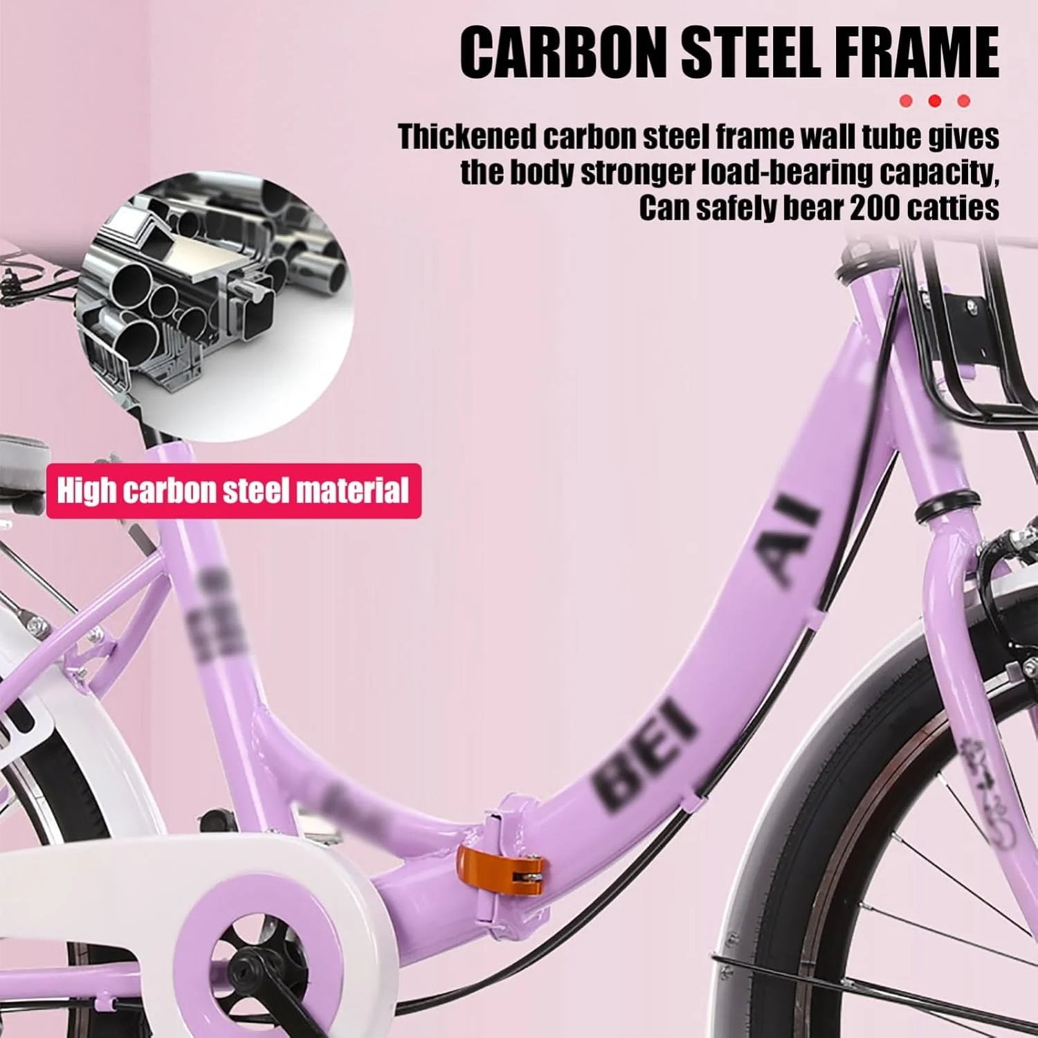 دوچرخه تاشو سایزهای ۲۰، ۲۲، ۲۴ و ۲۶ اینچ - دوچرخه با ۲۱ دنده، فریم فولادی کربنی، دوچرخه تاشو برای رفت و آمد شهری، دوچرخه تاشو با نشیمن نرم