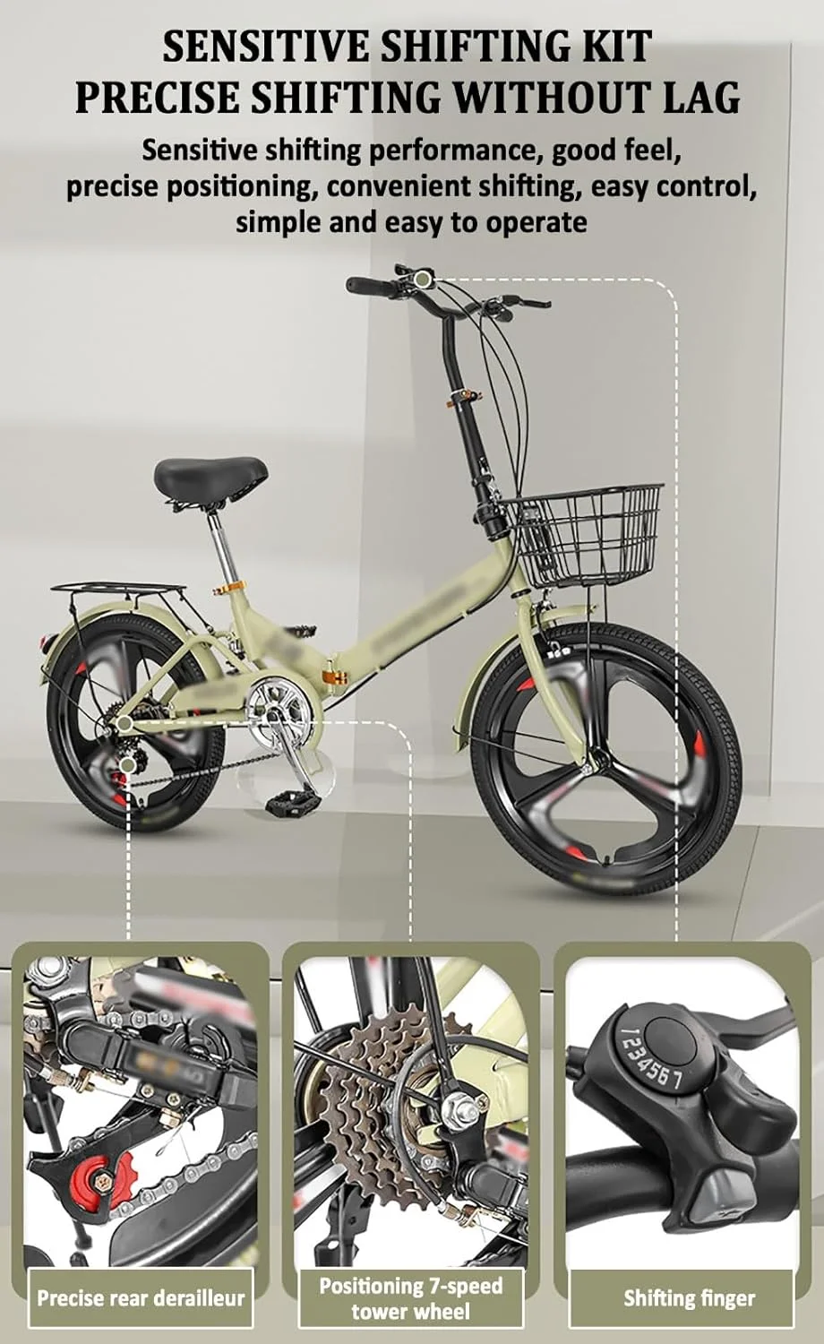 دوچرخه تاشو شهری فولادی 20 اینچی با کربن بالا، 7 سرعته با جذب شوک، ترمزهای دیسکی دوگانه، اندازه کوچک تاشو، دوچرخه تاشو برای رفت و آمد شهری دوچرخه تاشو شهری فولادی 20 اینچی با کربن بالا، 7 سرعته با جذب شوک، ترمزهای دیسکی دوگانه، اندازه کوچک تاشو، دوچرخه تاشو برای رفت و آمد شهری