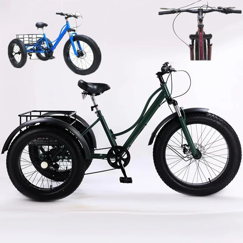 سه چرخه بزرگسال مدل Fat Tire ظرفیت 200 کیلوگرم