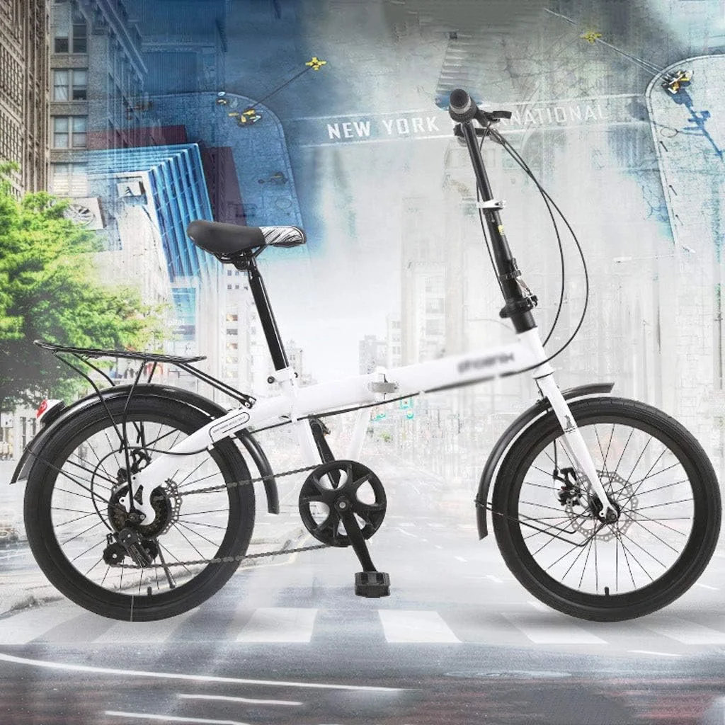 دوچرخه تاشو 20 اینچی، دوچرخه سبک وزن دانشجویی، مناسب برای دختران و پسران