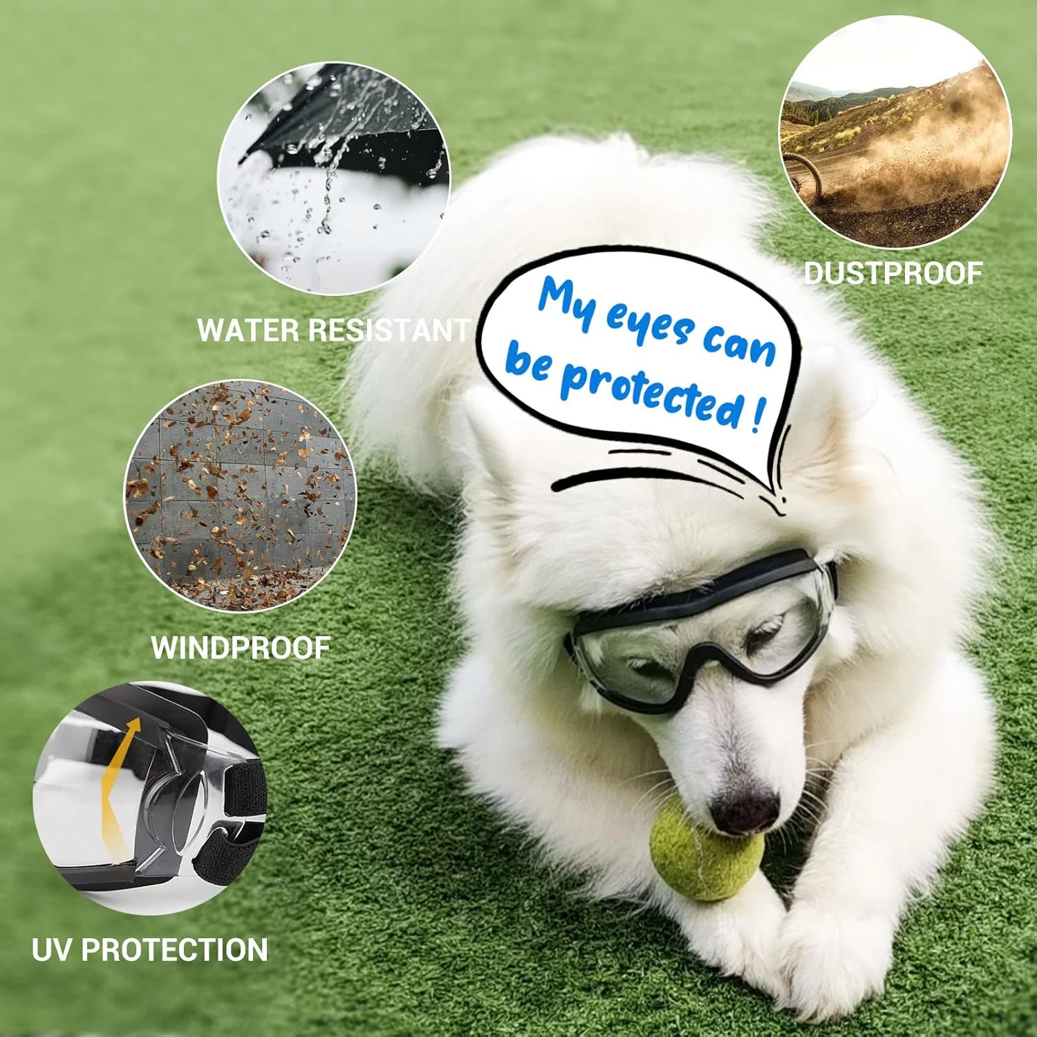 عینک آفتابی سگ PETLESO برای سگ های بزرگ، عینک ایمنی سگ، استفاده آسان، عینک محافظ ضد اشعه ماوراء بنفش، عینک سگ موتورسواری برای سگ های بزرگ / متوسط عینک آفتابی سگ PETLESO برای سگ های بزرگ، عینک ایمنی سگ، استفاده آسان، عینک محافظ ضد اشعه ماوراء بنفش، عینک سگ موتورسواری برای سگ های بزرگ / متوسط