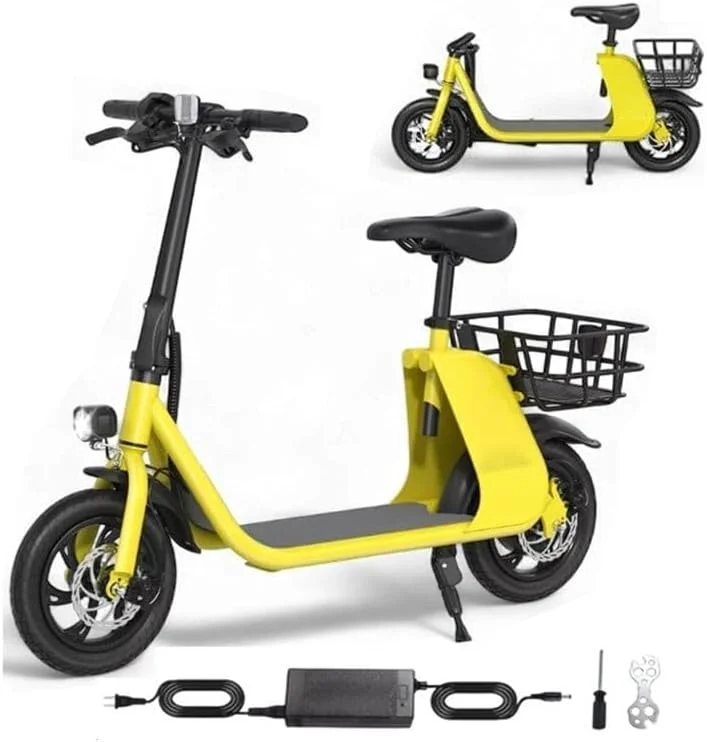 اسکوتر برقی تاشو ممتاز با صندلی و سبد عقب – موتور 450 وات | باتری 36 ولت 8 آمپر ساعت | سرعت 25–35 کیلومتر در ساعت | لاستیک 12.5 اینچی | فریم آلیاژ کربن | ترمز دیسکی | اسکوتر برقی راحت و مناسب برای بزرگسالان اسکوتر برقی تاشو ممتاز با صندلی و سبد عقب – موتور 450 وات | باتری 36 ولت 8 آمپر ساعت | سرعت 25–35 کیلومتر در ساعت | لاستیک 12.5 اینچی | فریم آلیاژ کربن | ترمز دیسکی | اسکوتر برقی راحت و مناسب برای بزرگسالان