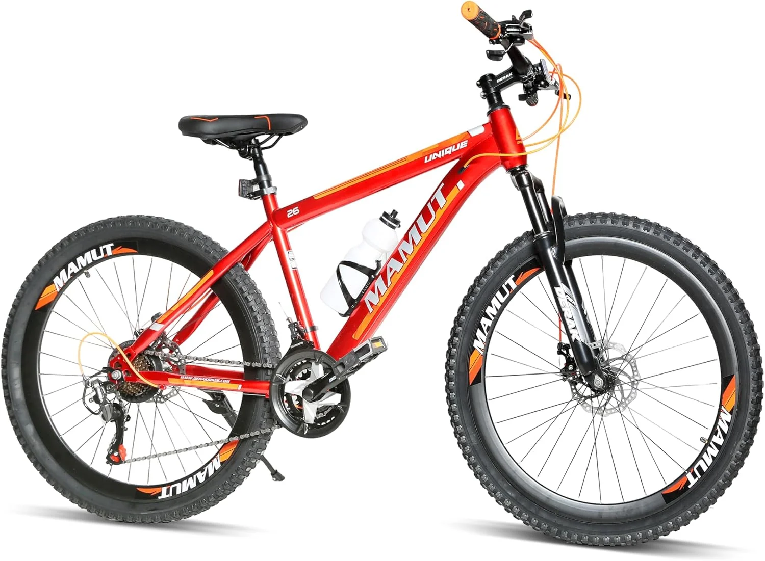 دوچرخه کوهستانی دراک ماموت سایز ۲۴ اینچ مناسب جوانان/بزرگسالان، ۷-۲۱ دنده تورنی (مونتاژ ۱۰۰٪) از دراکبایکز (۲۴، قرمز) دوچرخه کوهستانی دراک ماموت سایز ۲۴ اینچ مناسب جوانان/بزرگسالان، ۷-۲۱ دنده تورنی (مونتاژ ۱۰۰٪) از دراکبایکز (۲۴، قرمز)