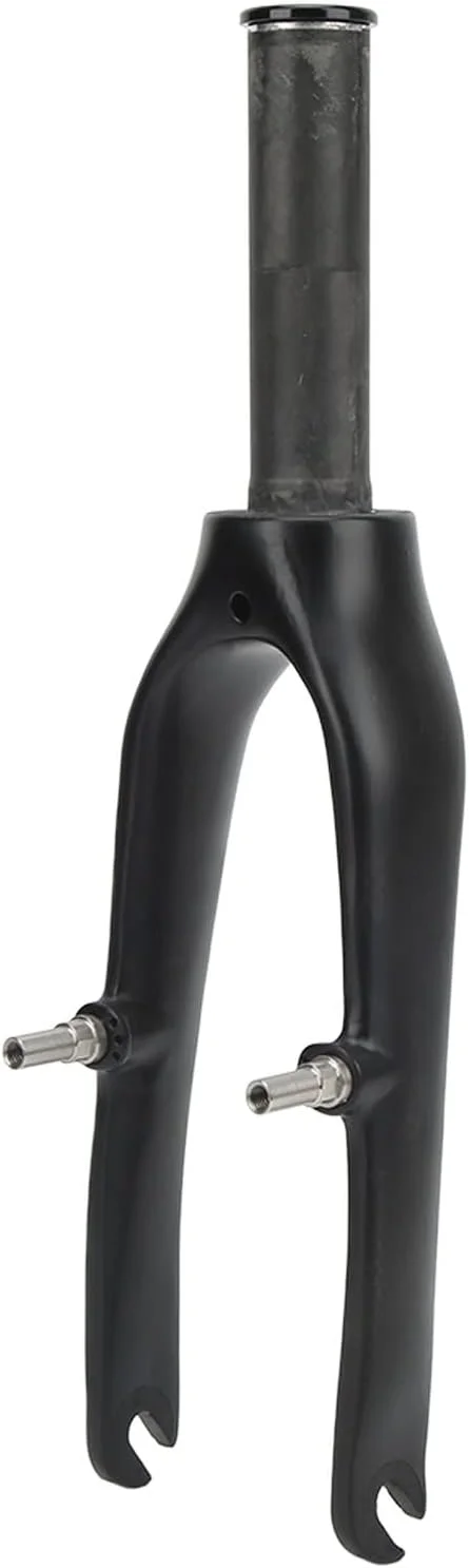 دوشاخ جلوی دوچرخه کوهستان فیبر کربنی، لوازم جانبی سبک وزن و جاذب ضربه برای دوچرخه های تاشو با لوله سر صاف 1.1 اینچی
