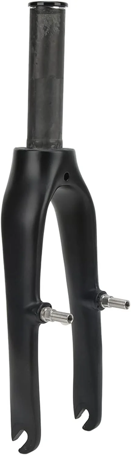 دوشاخ جلوی دوچرخه کوهستان فیبر کربنی، لوازم جانبی سبک وزن و جاذب ضربه برای دوچرخه های تاشو با لوله سر صاف 1.1 اینچی