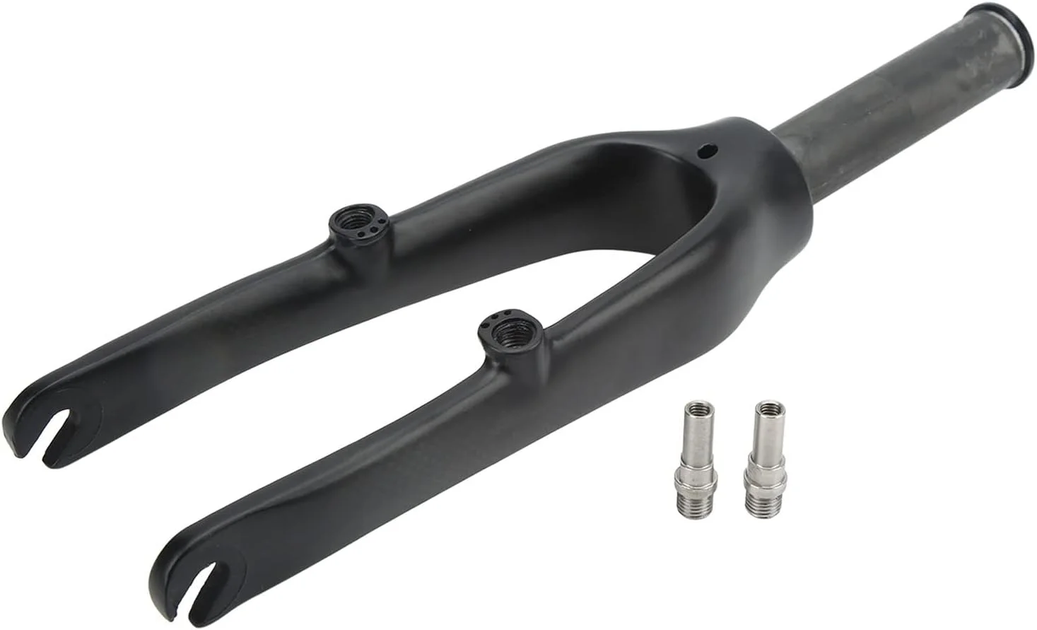 دوشاخ جلوی دوچرخه کوهستان فیبر کربنی، لوازم جانبی سبک وزن و جاذب ضربه برای دوچرخه های تاشو با لوله سر صاف 1.1 اینچی