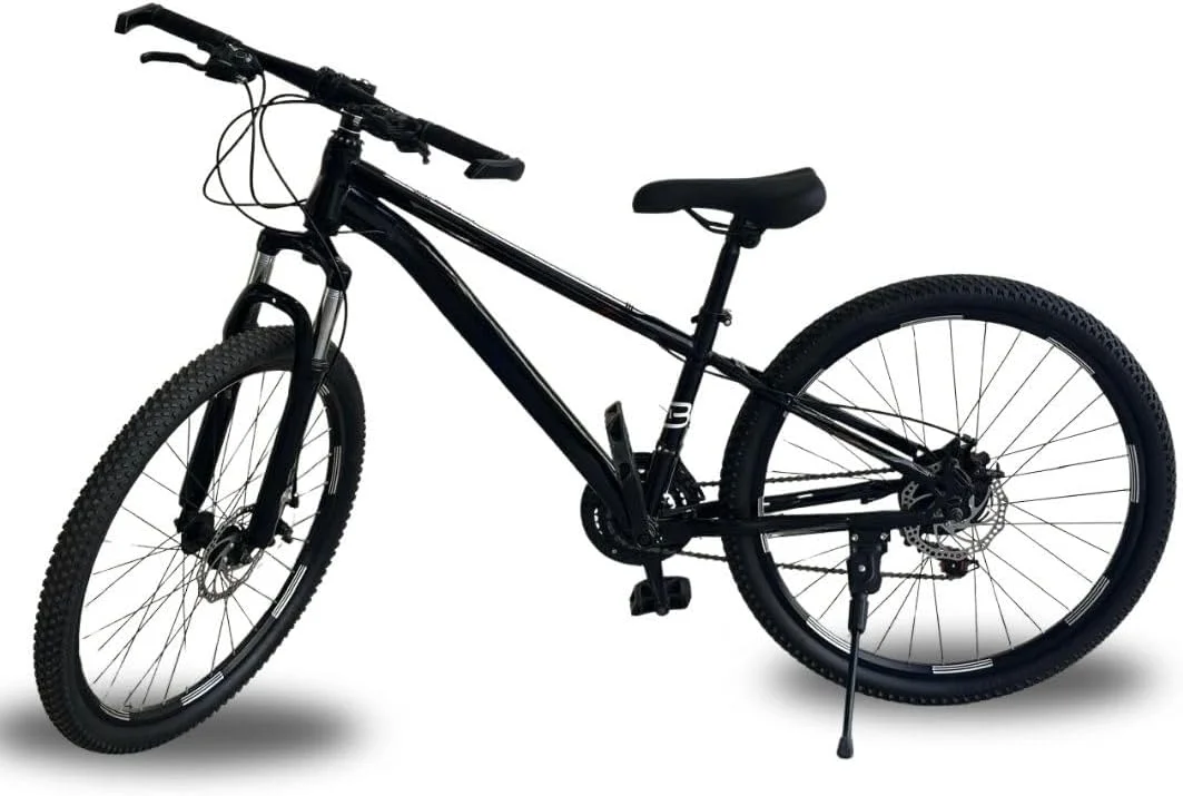 دوچرخه کوهستان عالی | سایز 26 اینچ، 21 دنده | بدنه فولاد کربنی، سیستم تعلیق جلو، ترمزهای دیسکی دوبل | دوچرخه آبی بادوام برای مسیرهای ناهموار