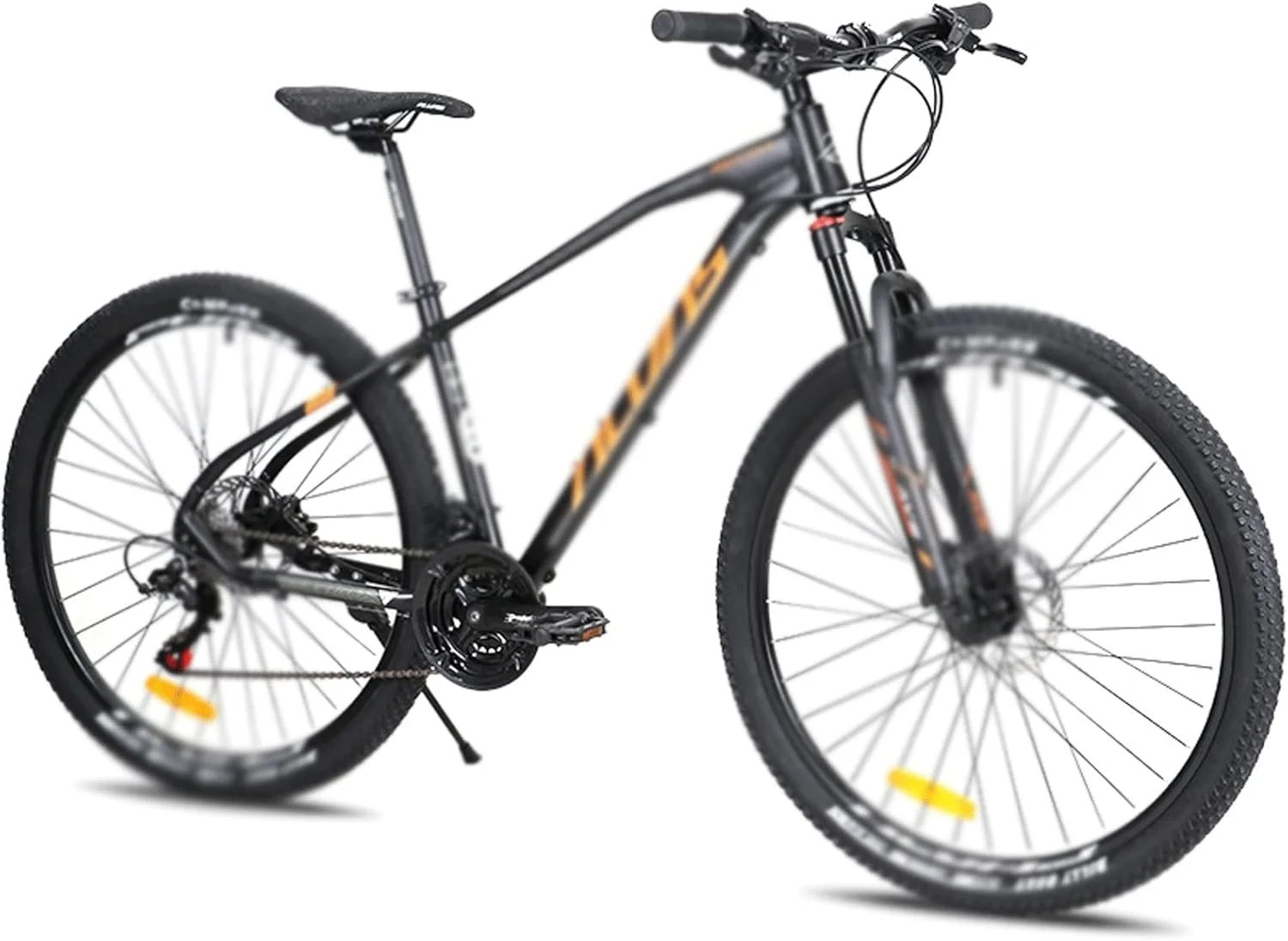 دوچرخه کوهستانی M315 آلیاژ آلومینیوم با دنده متغیر، ترمز دیسکی هیدرولیک، 24 دنده، سایز 27.5x17 اینچ مناسب مسیرهای ناهموار (نارنجی مشکی)