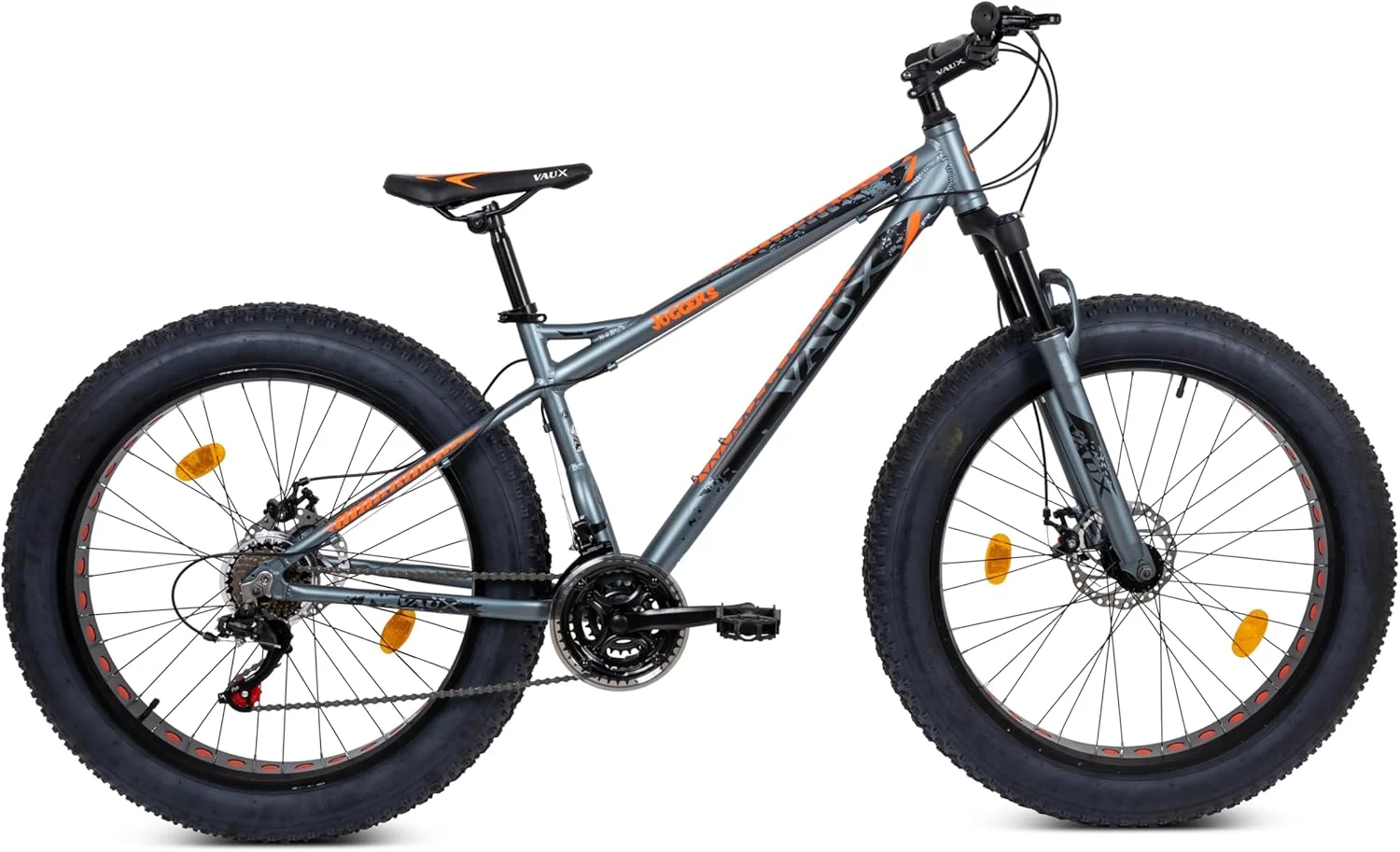 دوچرخه چاق واکس جاگرز مناسب آقایان با 21 دنده و فریم آلیاژ آلومینیوم، دوچرخه تایر بزرگ برای پسران 15 ساله با تایرهای 26x4.0 اینچ، دوشاخ جلو با قفل و ترمزهای دیسکی دوبل