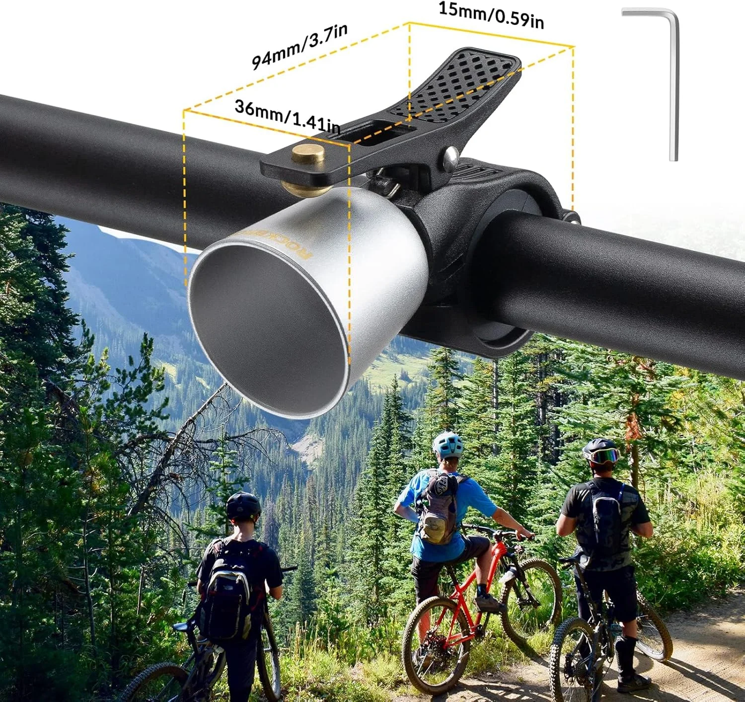 زنگ دوچرخه NALACAL - بوق دوچرخه رترو بلند، آلیاژ مس یونیورسال، مقاوم در برابر آب برای دوچرخههای کوهستانی، مسابقهای و کودکان زنگ دوچرخه NALACAL - بوق دوچرخه رترو بلند، آلیاژ مس یونیورسال، مقاوم در برابر آب برای دوچرخههای کوهستانی، مسابقهای و کودکان