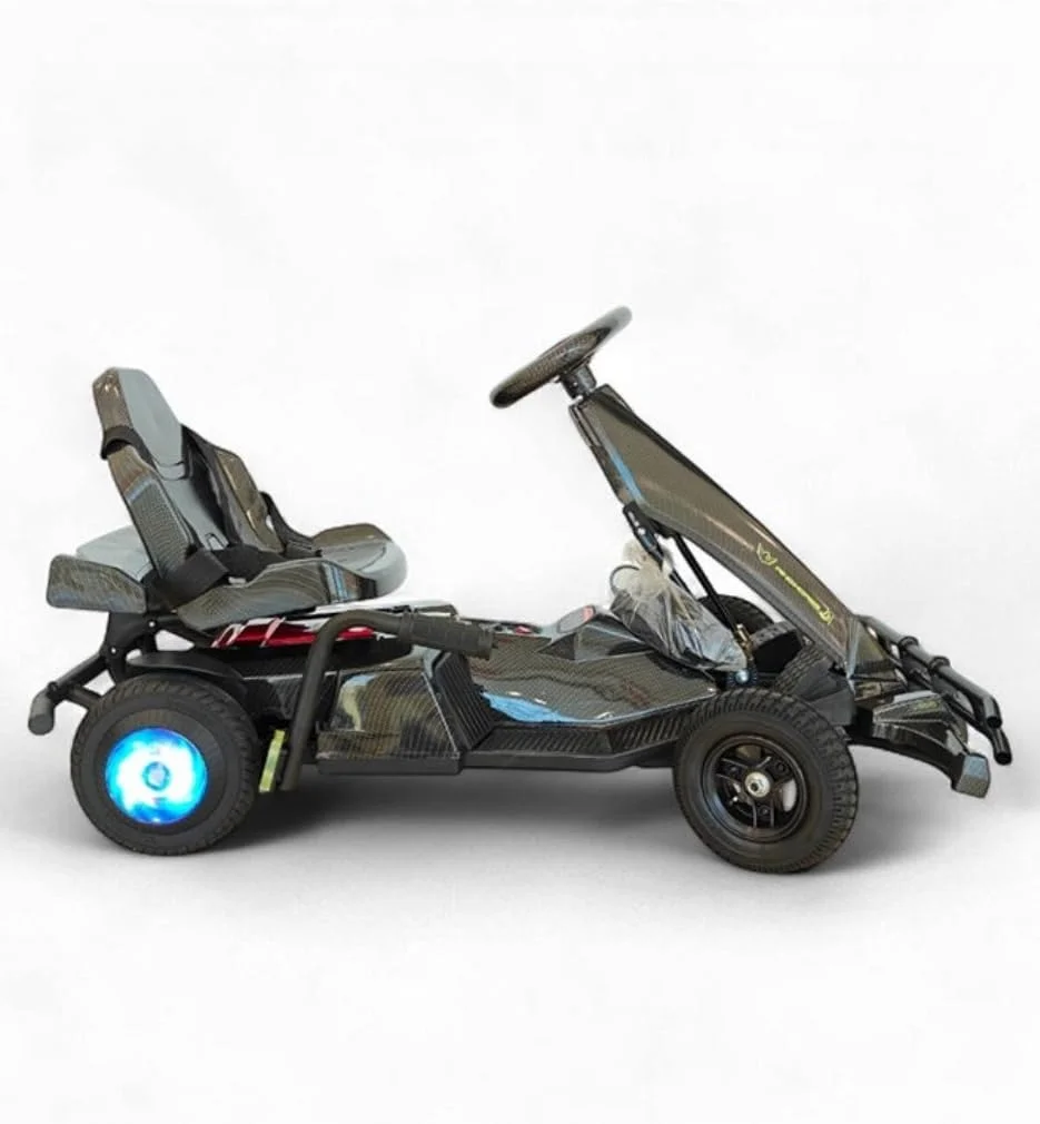 ماشین کارتینگ برقی کودک WINDHORSE، موتور 250 وات، باتری 36 ولت 4 آمپر ساعت، سرعت 20 کیلومتر در ساعت، لاستیک 8 اینچی، فریم آلیاژ فولادی، دکمه دنده عقب، چرخ های LED، 35 دقیقه زمان رانندگی، ماشین مسابقه 4 چرخ برای کودکان، اسباب بازی سواری