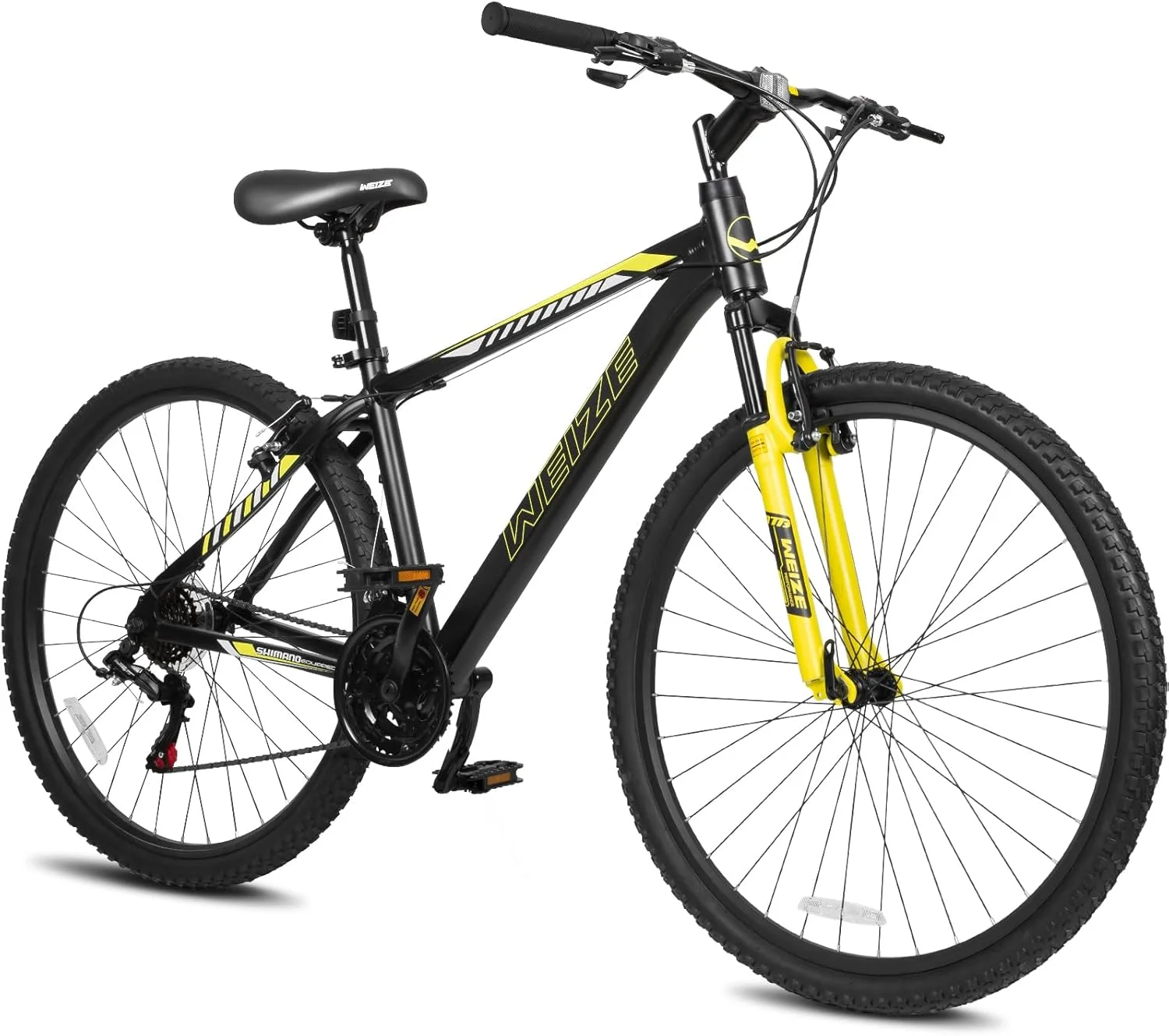 دوچرخه کوهستان هاردتیل WEIZE، چرخ‌های 29 اینچی، دوچرخه سواری در فضای باز، شیفتر ماشه ای 21 سرعته، فریم آلومینیومی برای مردان و زنان، زین راحت، دوچرخه MTB با دوشاخ تعلیق