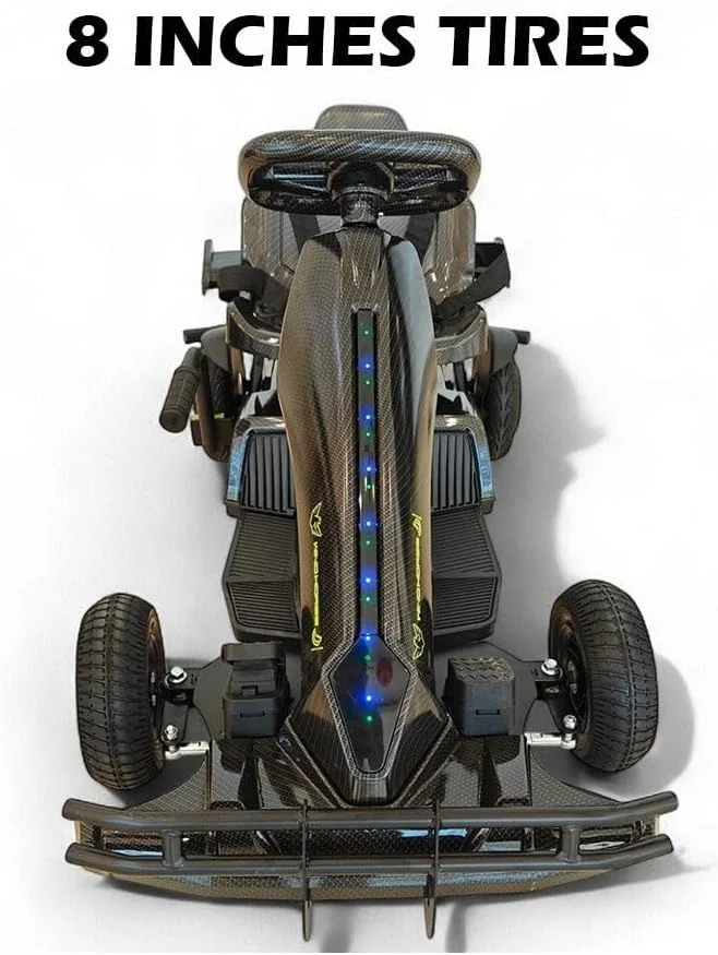 ماشین کارتینگ برقی کودک WINDHORSE، موتور 250 وات، باتری 36 ولت 4 آمپر ساعت، سرعت 20 کیلومتر در ساعت، لاستیک 8 اینچی، فریم آلیاژ فولادی، دکمه دنده عقب، چرخ های LED، 35 دقیقه زمان رانندگی، ماشین مسابقه 4 چرخ برای کودکان، اسباب بازی سواری