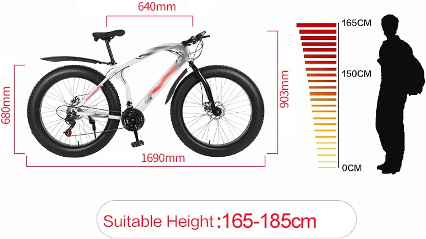 دوچرخه ساحلی 26 اینچی با لاستیک پهن، مناسب برای بزرگسالان، دوچرخه کوهستانی، دوچرخه جاده، مناسب برای آقایان و بانوان، 27 دنده متغیر، مناسب برای ورزش و دوچرخه سواری (زرد، 21 دنده_26 اینچ (160-185 سانتی متر))