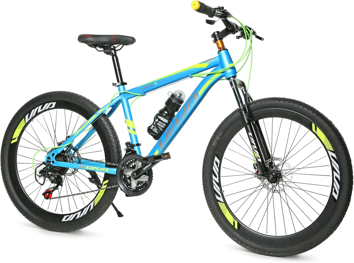 ویوا - دوچرخه کوهستانی سایز 26 اینچ، مناسب جوانان/بزرگسالان، 7-21 دنده، ساخت DerakBikes (26، آبی سبز)