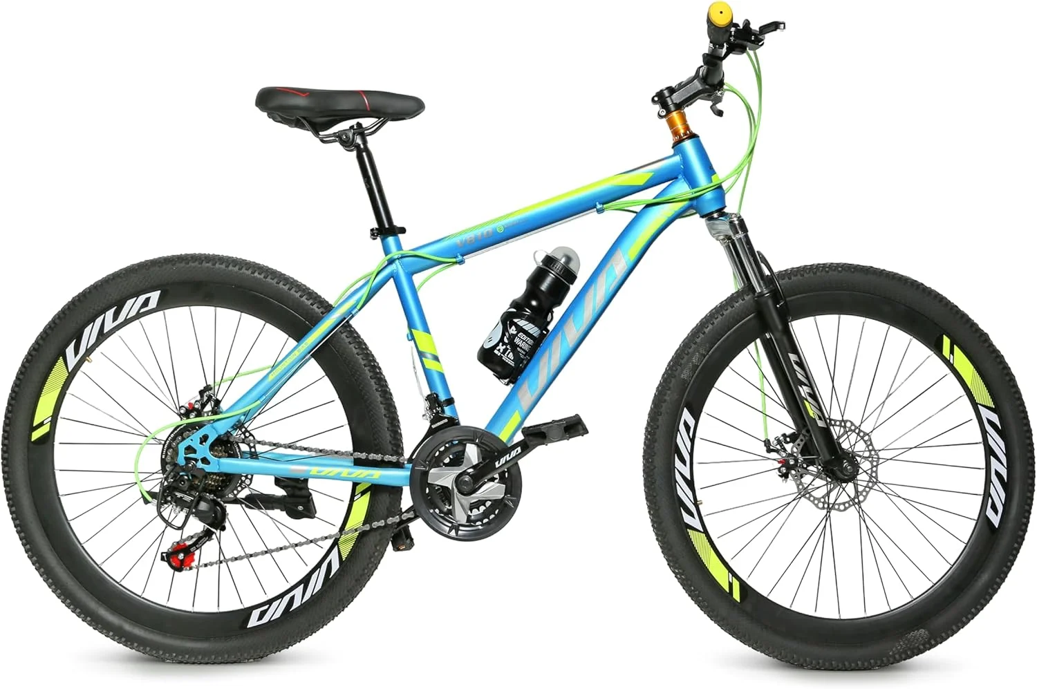 ویوا - دوچرخه کوهستانی سایز 26 اینچ، مناسب جوانان/بزرگسالان، 7-21 دنده، ساخت DerakBikes (26، آبی سبز)