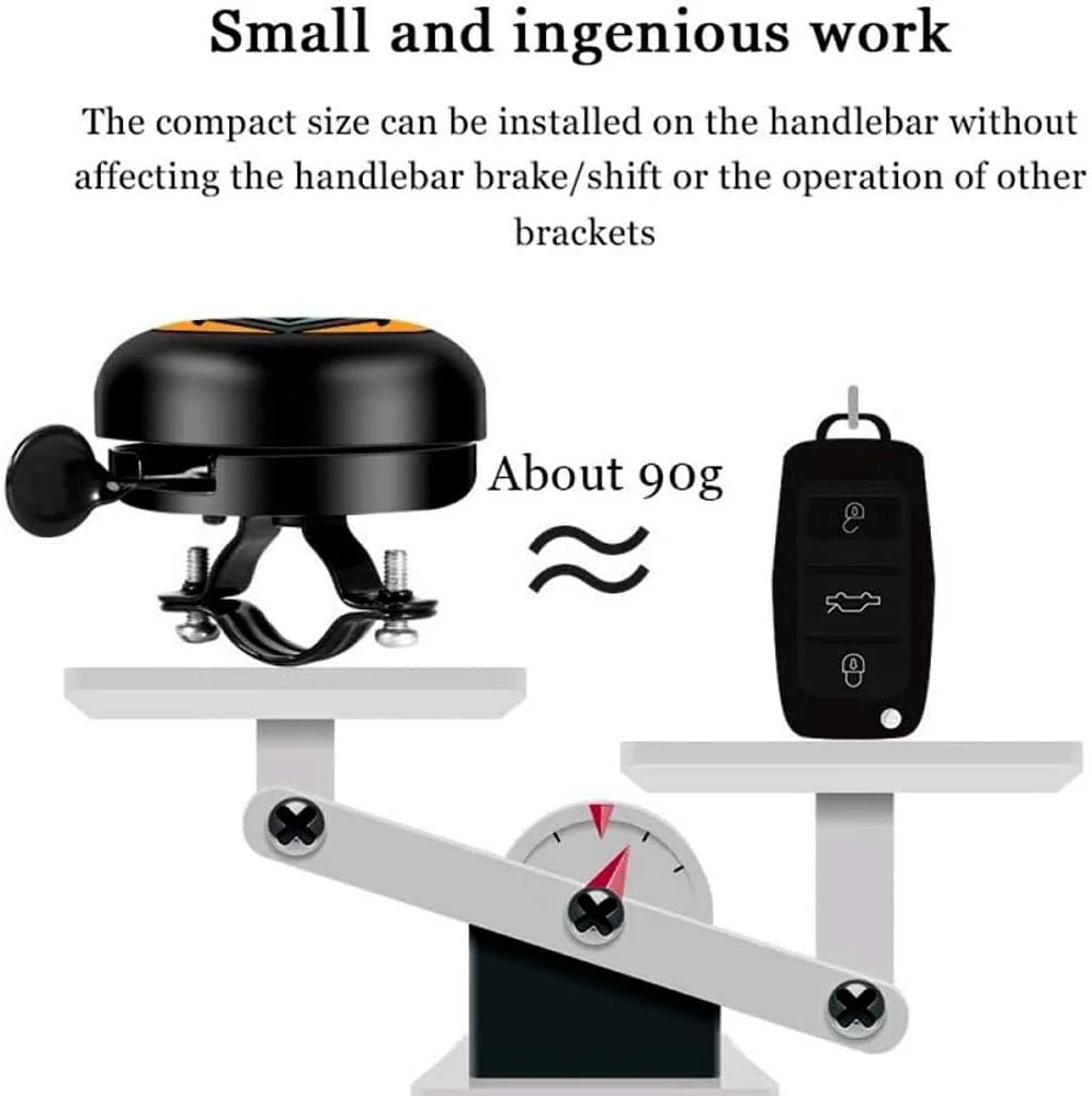 دو عدد زنگ دوچرخه KASTWAVE، زنگ برنجی دوچرخه جاده با صدای بلند، واضح و رسا، زنگ های جدید، زنگ دوچرخه، زنگ دوچرخه بزرگسال، زنگ دوچرخه جاده و کوهستان