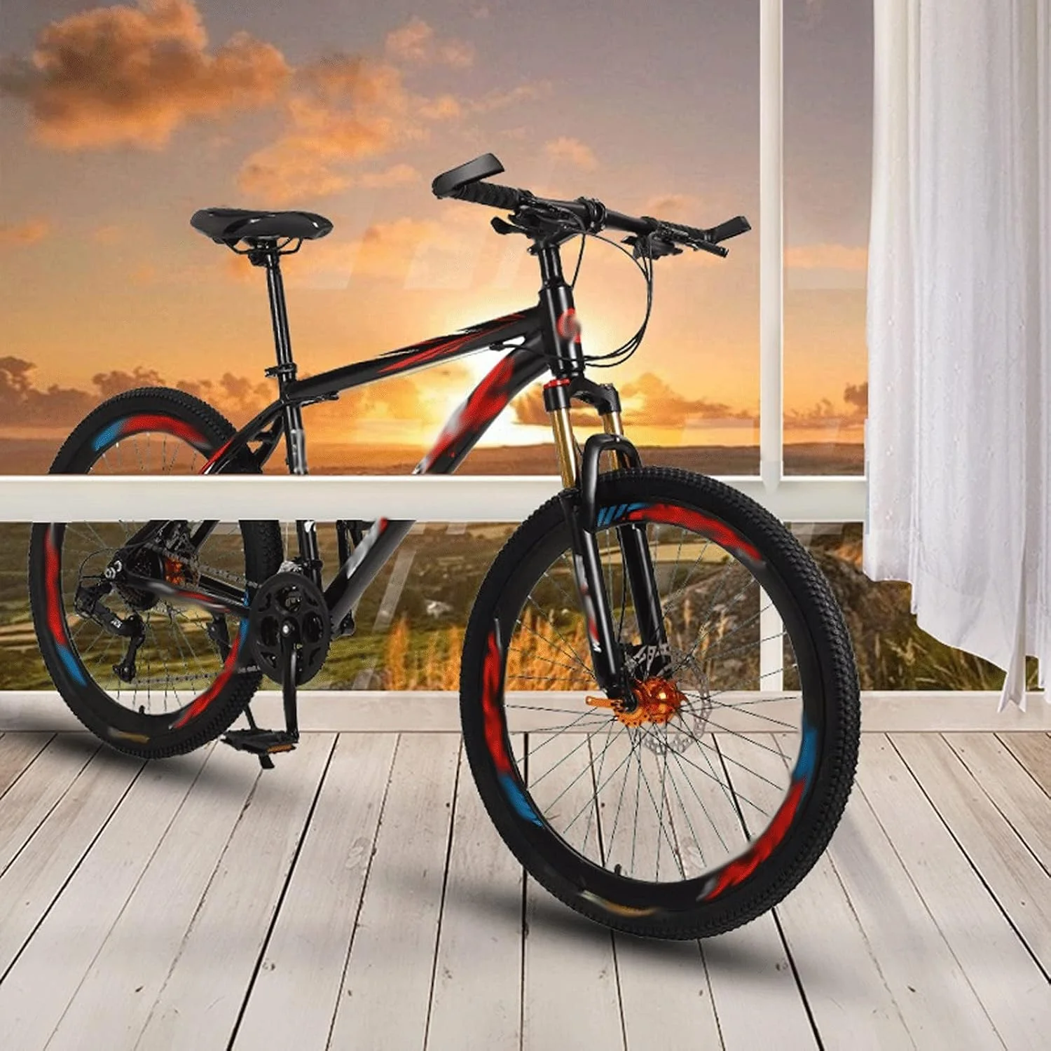 دوچرخه کوهستان ساحلی Love Freedom با 24 دنده، سایز 26 اینچ، ترمز دیسکی دوبل، مناسب دانشجویان و دوچرخه سواری در جاده