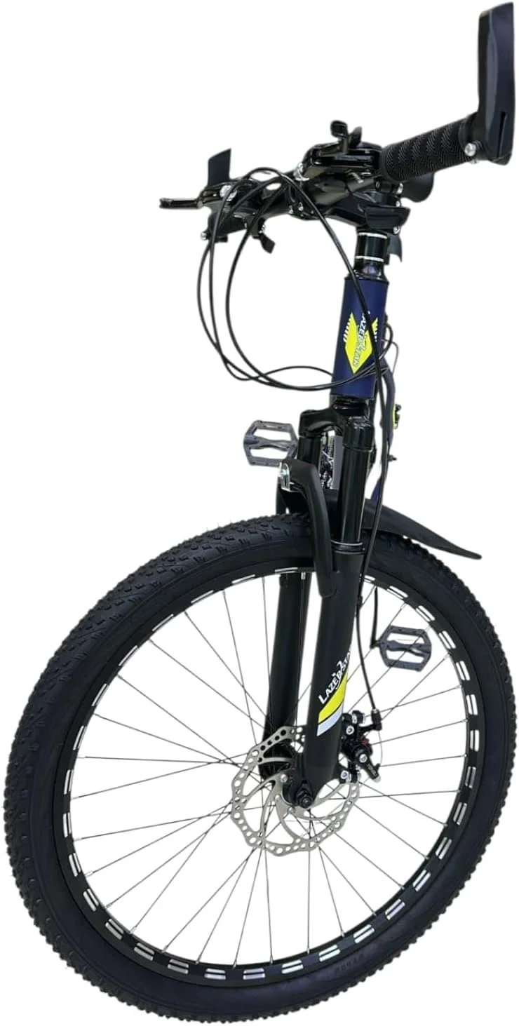 دوچرخه بچه گانه و نوجوانان سایز ۲۴/۲۶ اینچ – دوچرخه دنده ای ۲۶ سرعته با دسته دنده انگشتی، ترمز دیسکی دوبل، رنگ آبی، دوچرخه در امارات