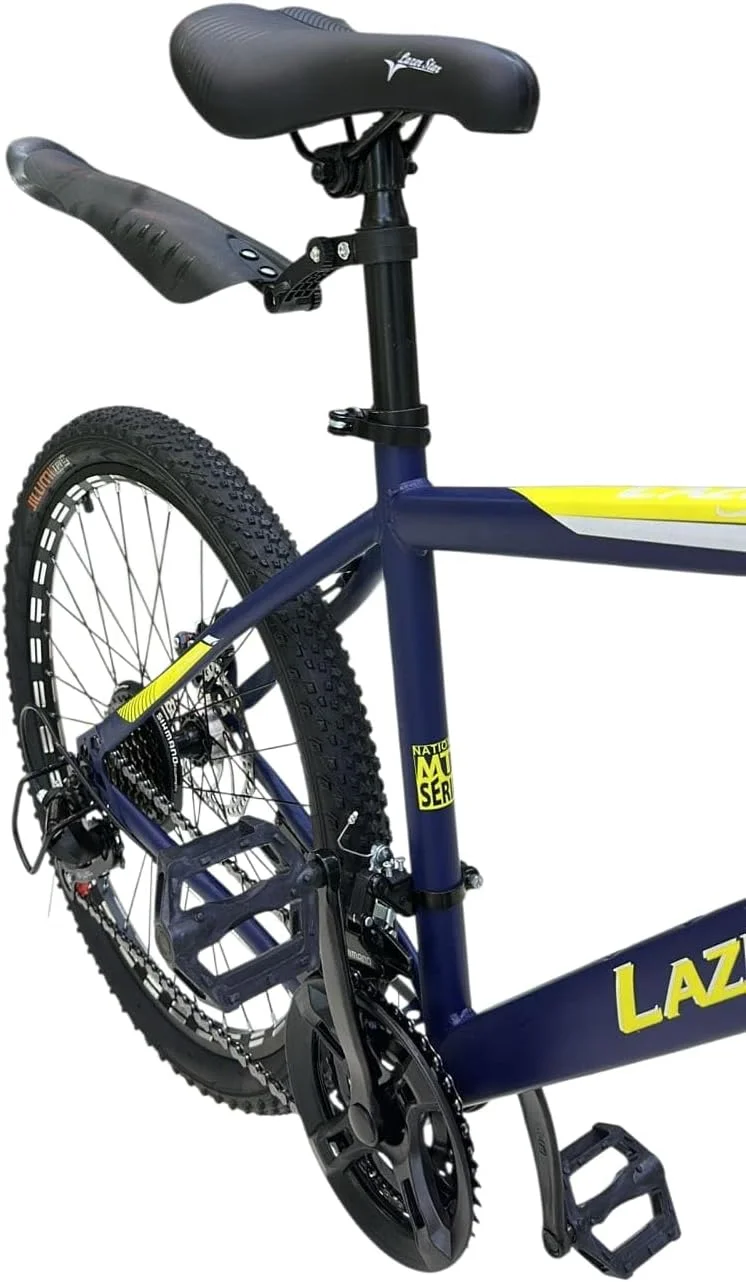 دوچرخه بچه گانه و نوجوانان سایز ۲۴/۲۶ اینچ – دوچرخه دنده ای ۲۶ سرعته با دسته دنده انگشتی، ترمز دیسکی دوبل، رنگ آبی، دوچرخه در امارات