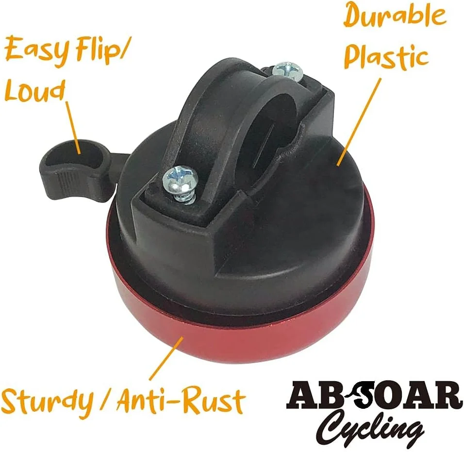 زنگ دوچرخه مناسب برای دوچرخه های کوهستانی، جاده ای، اسکوتر، کودکان، پسران، دختران و مردان - قرمز زنگ دوچرخه مناسب برای دوچرخه های کوهستانی، جاده ای، اسکوتر، کودکان، پسران، دختران و مردان - قرمز